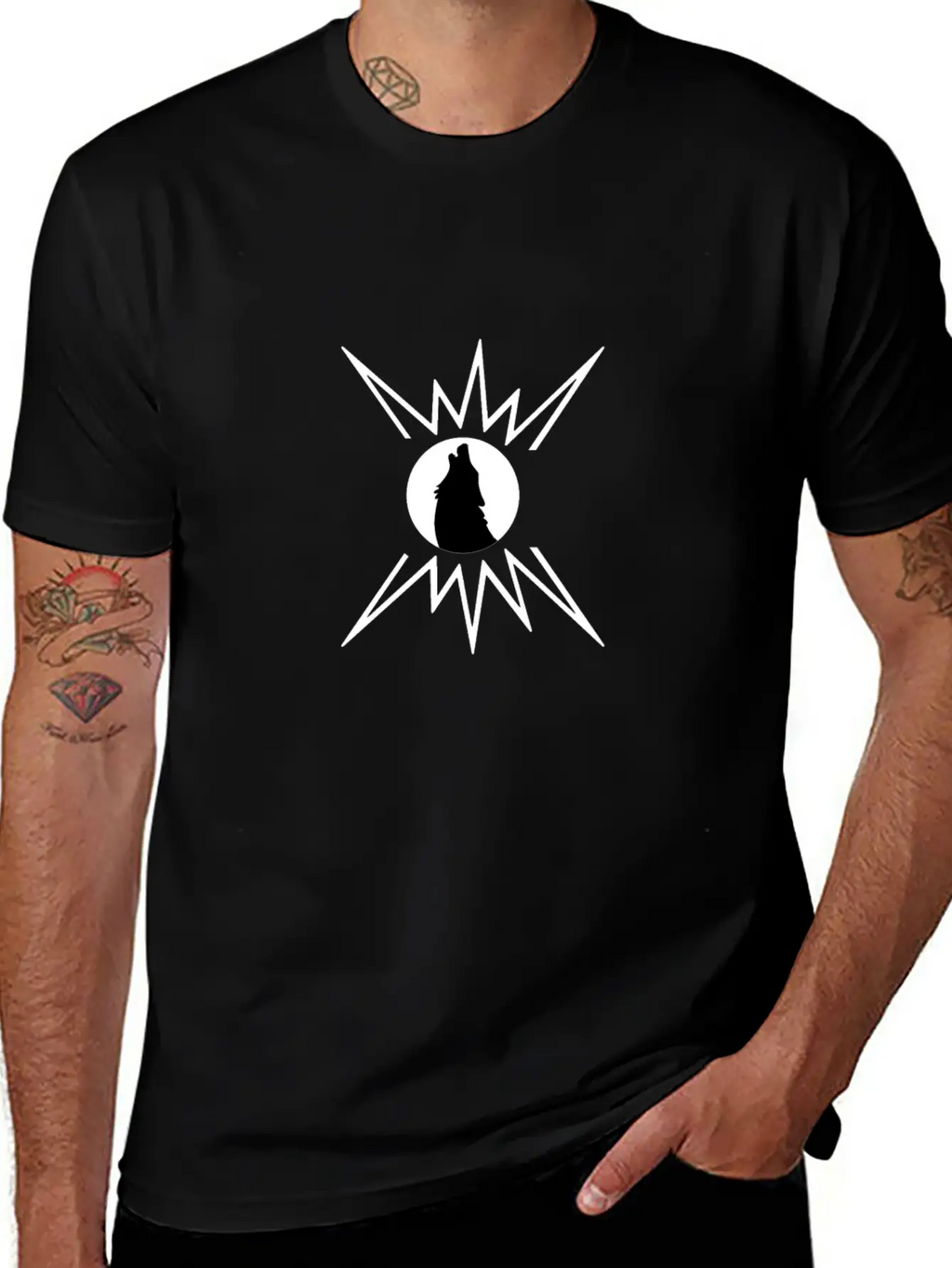 A Lonely Wolf, Silhouette Breathable Graphic T-Shirt – Perfect For Casual Days