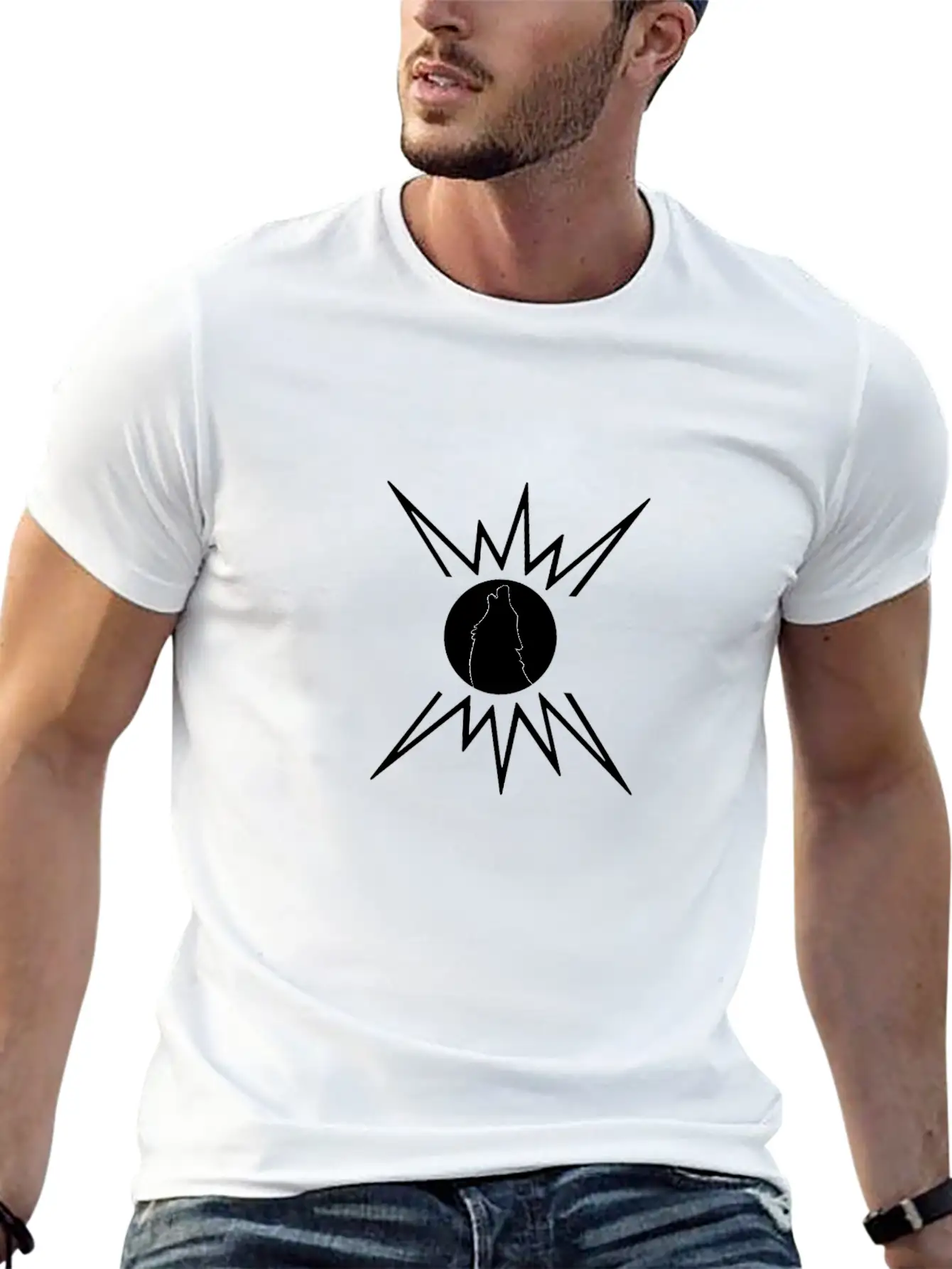 A Lonely Wolf, Silhouette Breathable Graphic T-Shirt – Perfect For Casual Days