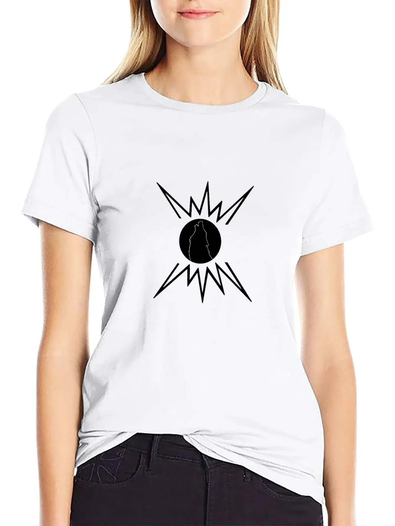 A Lonely Wolf, Silhouette Breathable Graphic T-Shirt – Perfect For Casual Days