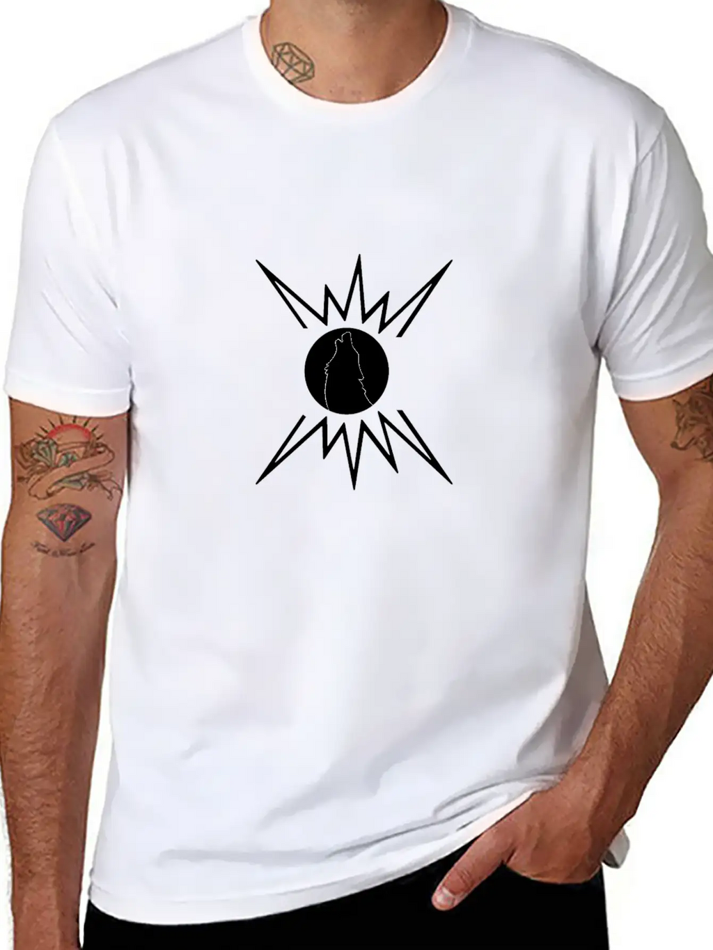 A Lonely Wolf, Silhouette Breathable Graphic T-Shirt – Perfect For Casual Days