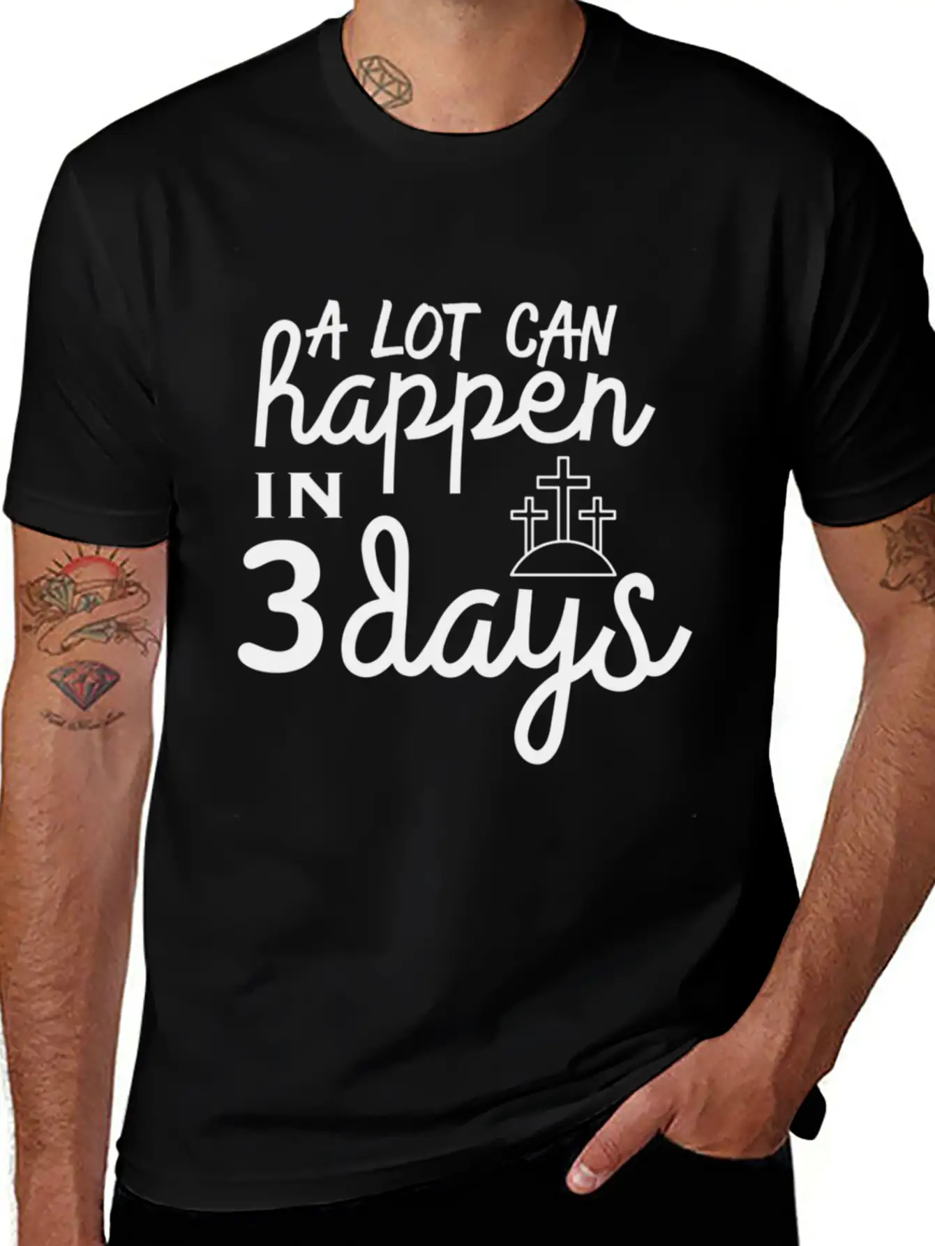 A Lot Can Happen In 3 Days Resurrection Easter Essential Cotton Tee For Daily Outfits – Unisex Style