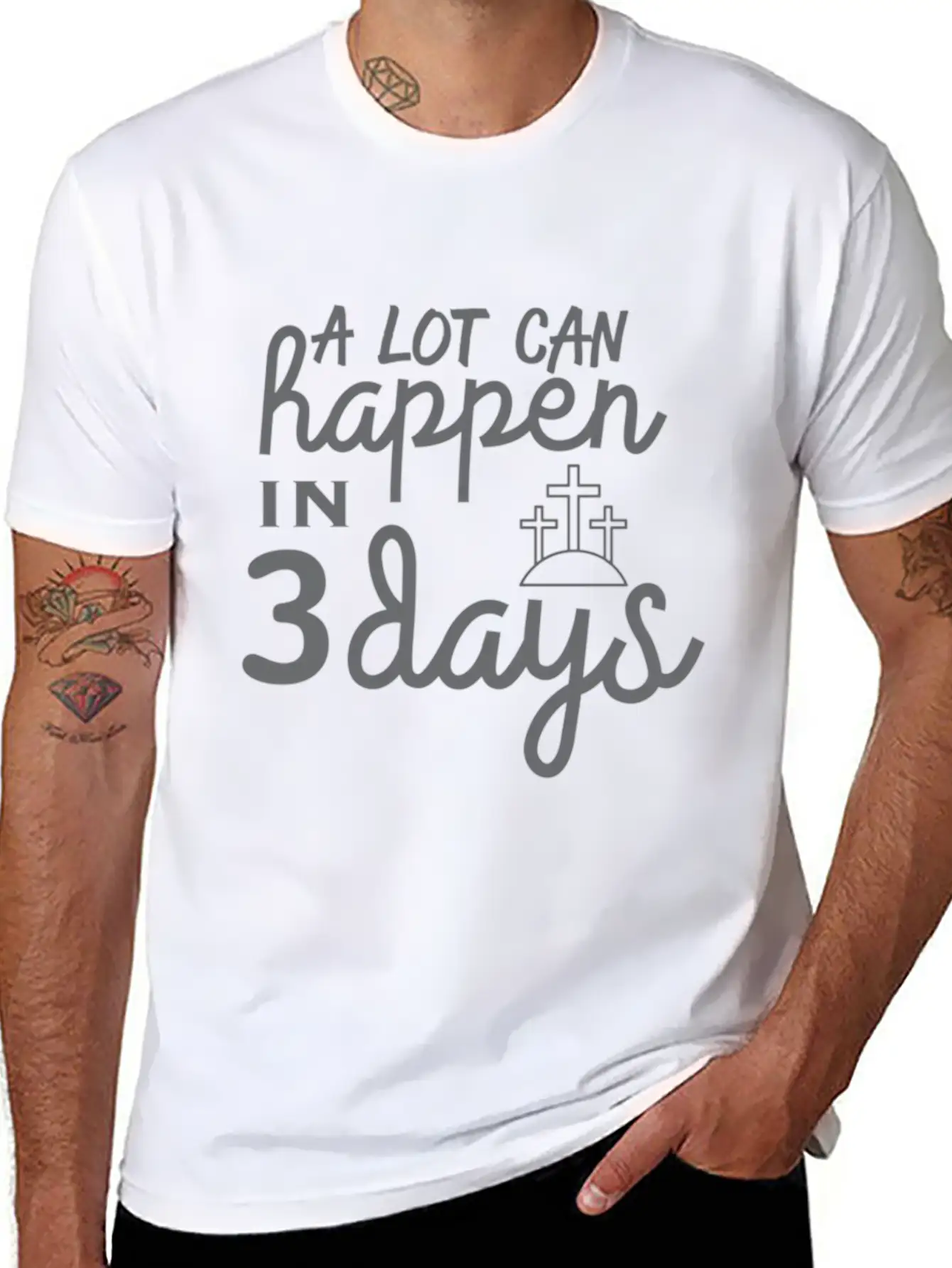 A Lot Can Happen In 3 Days Resurrection Easter Essential Cotton Tee For Daily Outfits – Unisex Style