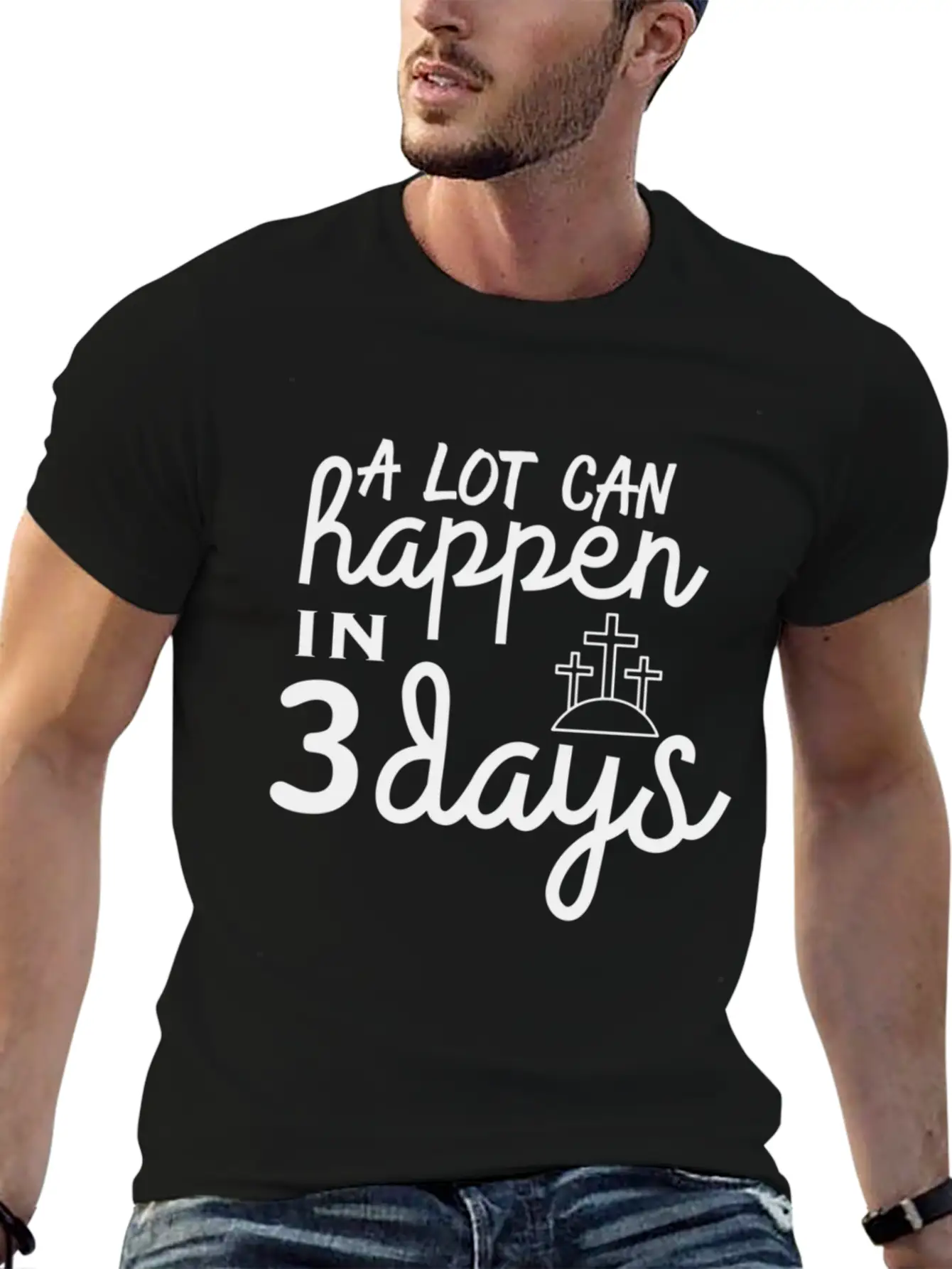 A Lot Can Happen In 3 Days Resurrection Easter Essential Cotton Tee For Daily Outfits – Unisex Style