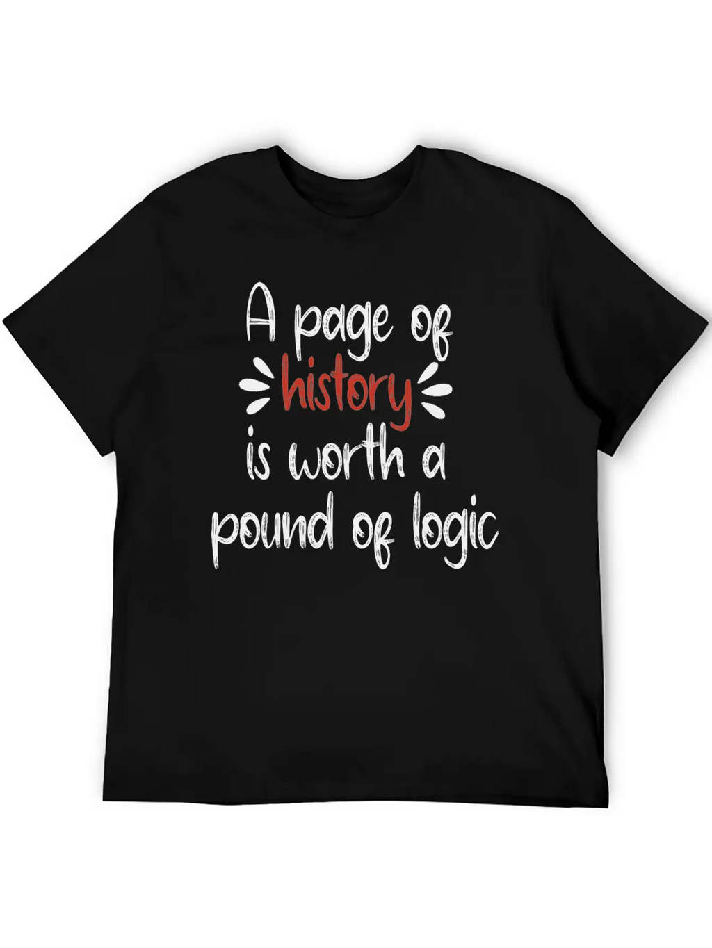 A Page Of History Is Worth A Pound Of Logic Timeless Short Sleeve Tee – Comfy And Minimalist Design