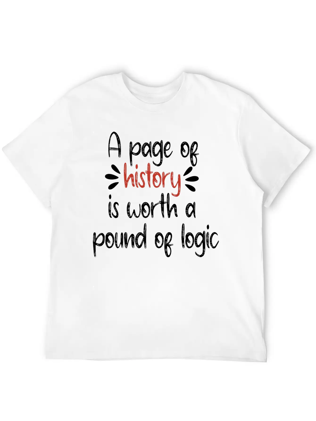 A Page Of History Is Worth A Pound Of Logic Timeless Short Sleeve Tee – Comfy And Minimalist Design