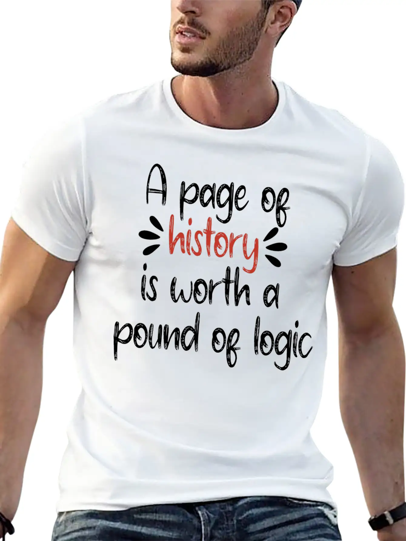 A Page Of History Is Worth A Pound Of Logic Timeless Short Sleeve Tee – Comfy And Minimalist Design