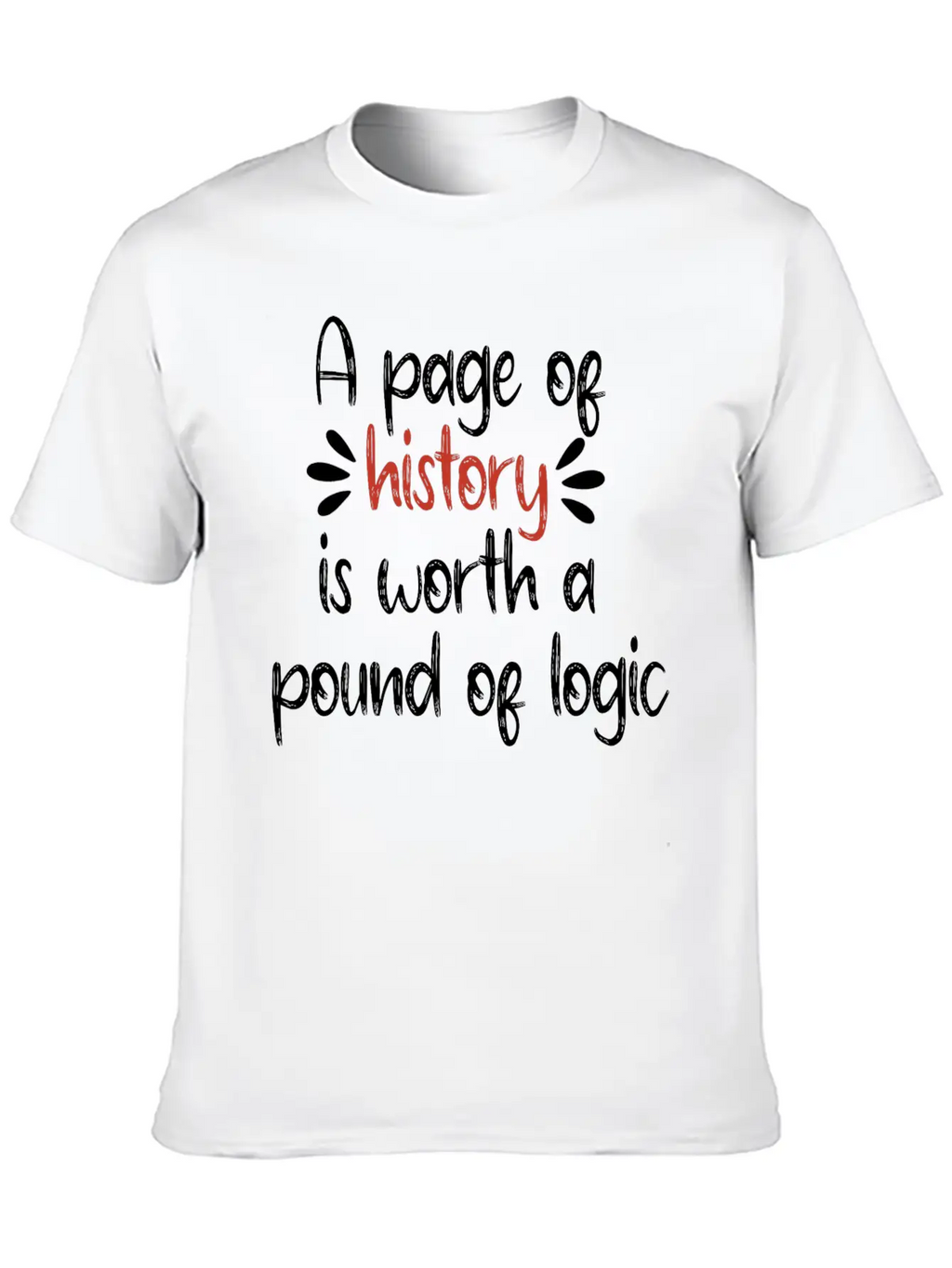 A Page Of History Is Worth A Pound Of Logic Timeless Short Sleeve Tee – Comfy And Minimalist Design