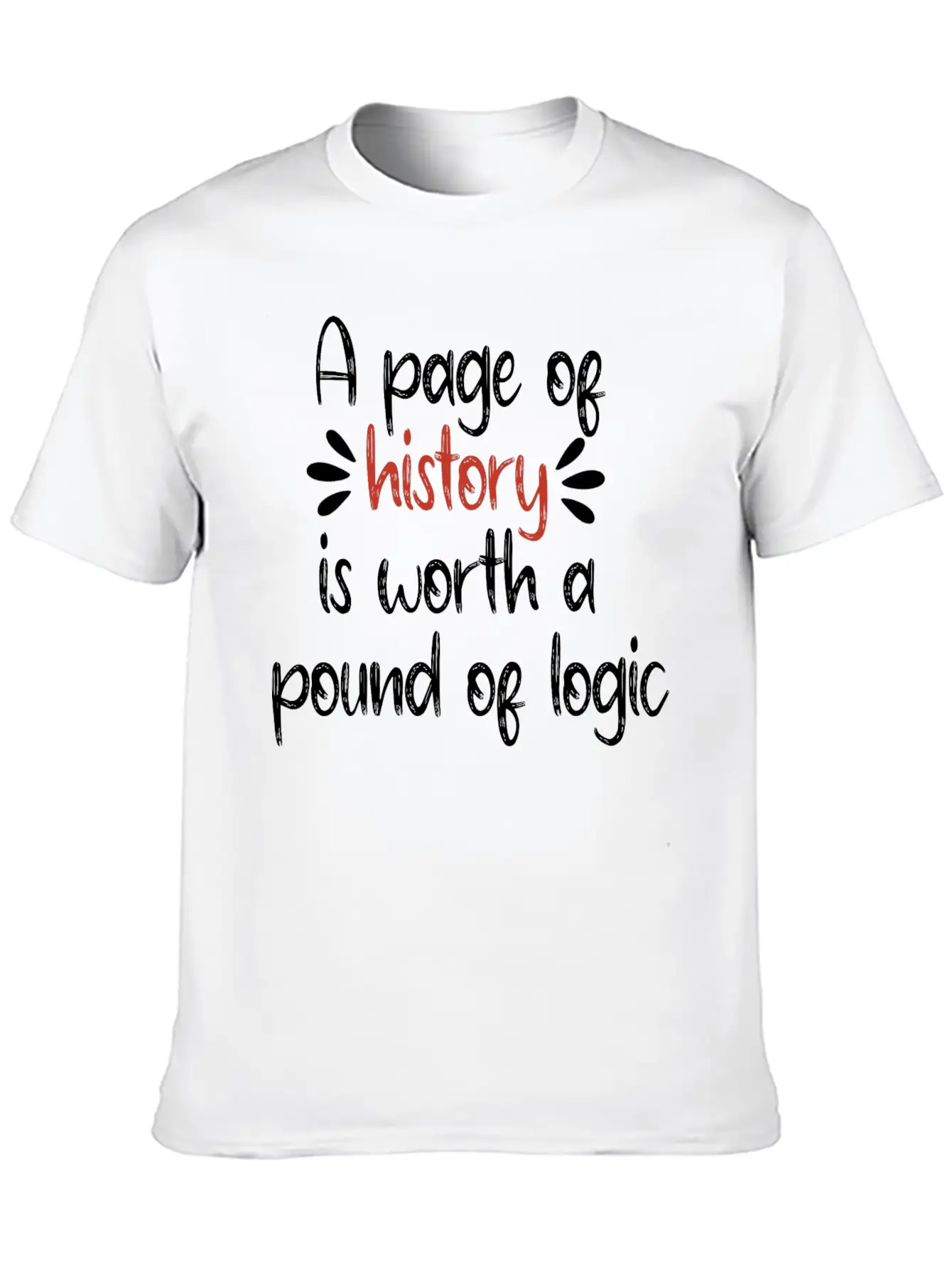 A Page Of History Is Worth A Pound Of Logic Timeless Short Sleeve Tee – Comfy And Minimalist Design