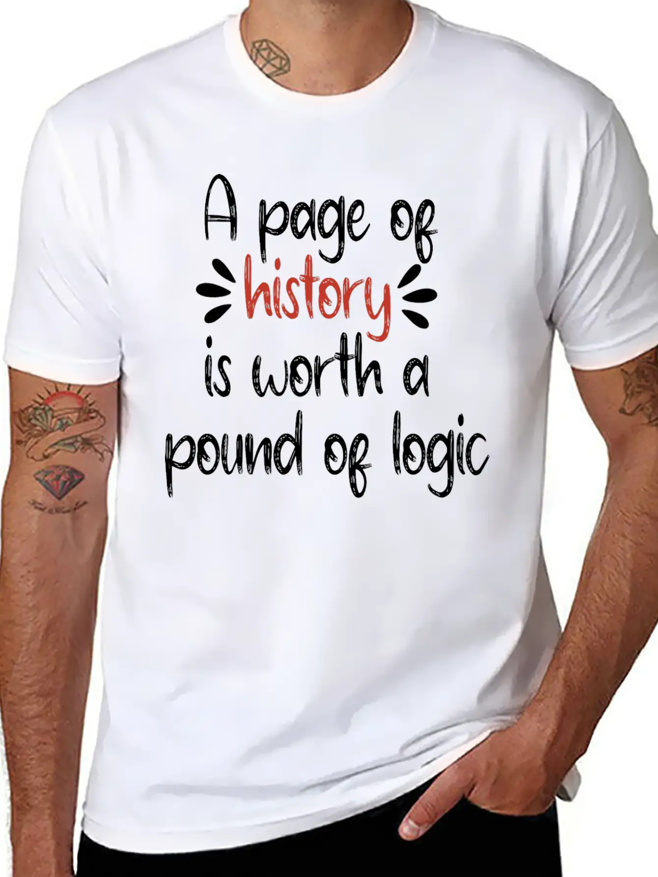 A Page Of History Is Worth A Pound Of Logic Timeless Short Sleeve Tee – Comfy And Minimalist Design