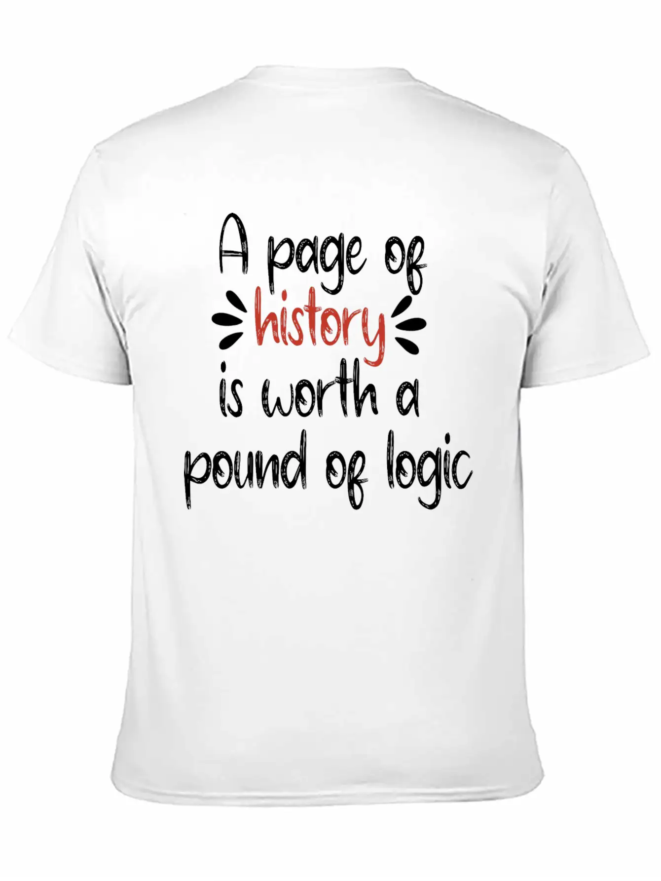 A Page Of History Is Worth A Pound Of Logic Timeless Short Sleeve Tee – Comfy And Minimalist Design