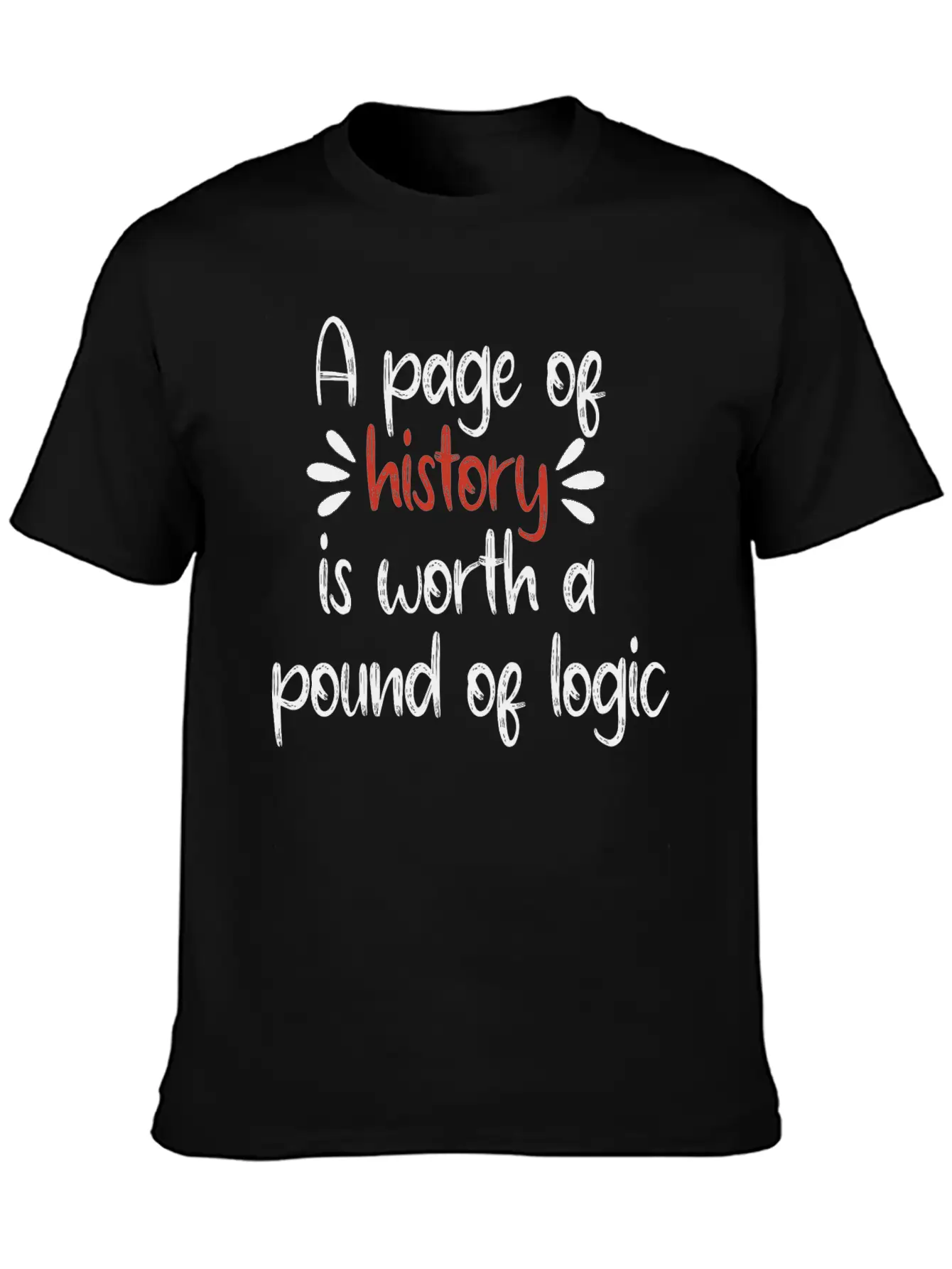 A Page Of History Is Worth A Pound Of Logic Timeless Short Sleeve Tee – Comfy And Minimalist Design