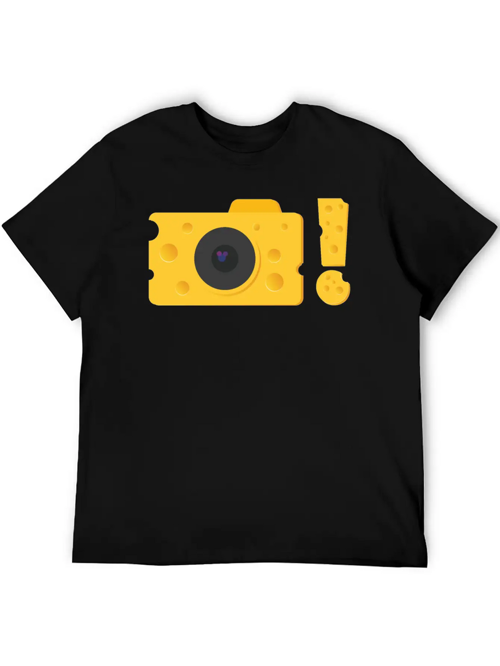 A Piece Of Cheese Camera Breathable Graphic T-Shirt – Perfect For Casual Days