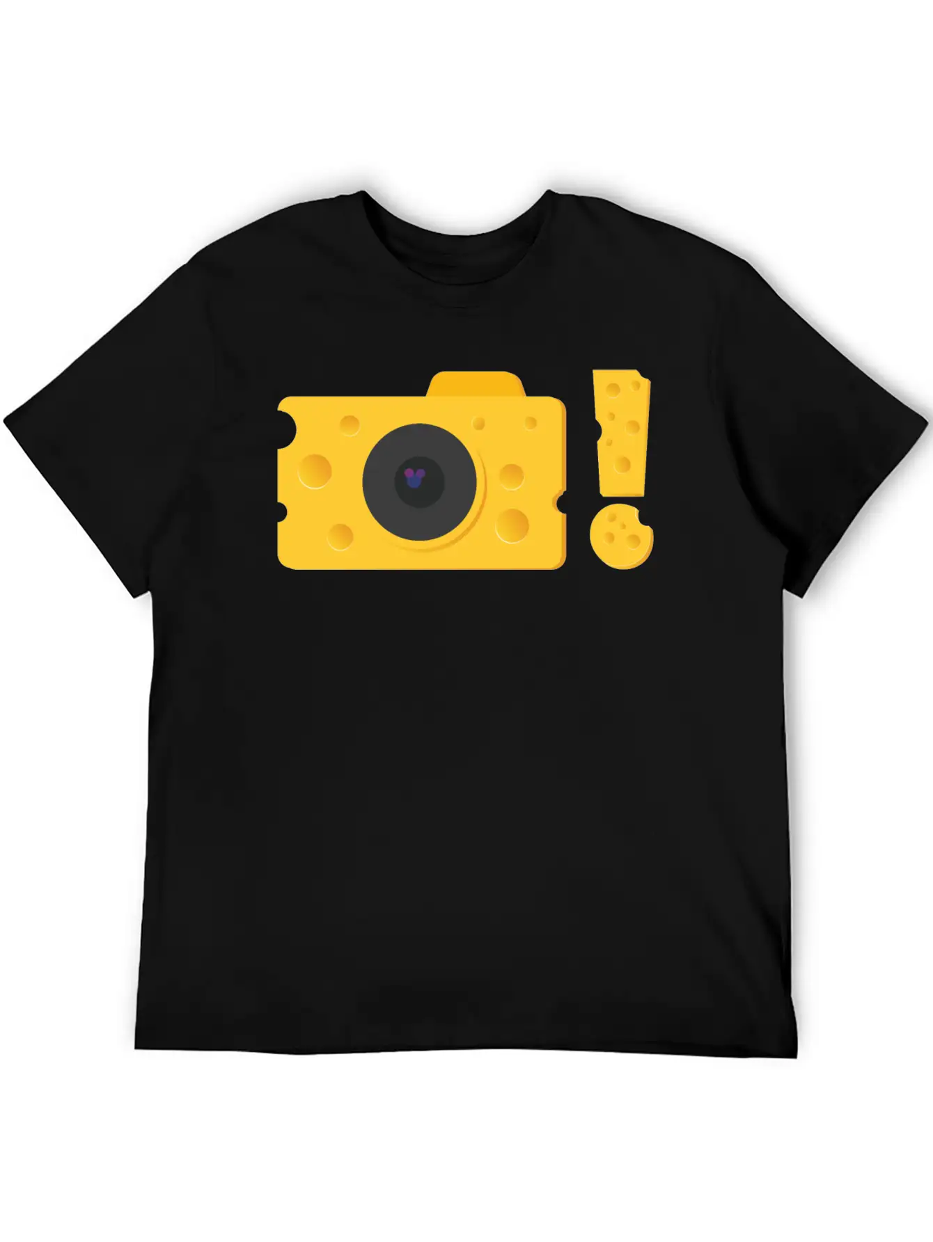 A Piece Of Cheese Camera Breathable Graphic T-Shirt – Perfect For Casual Days
