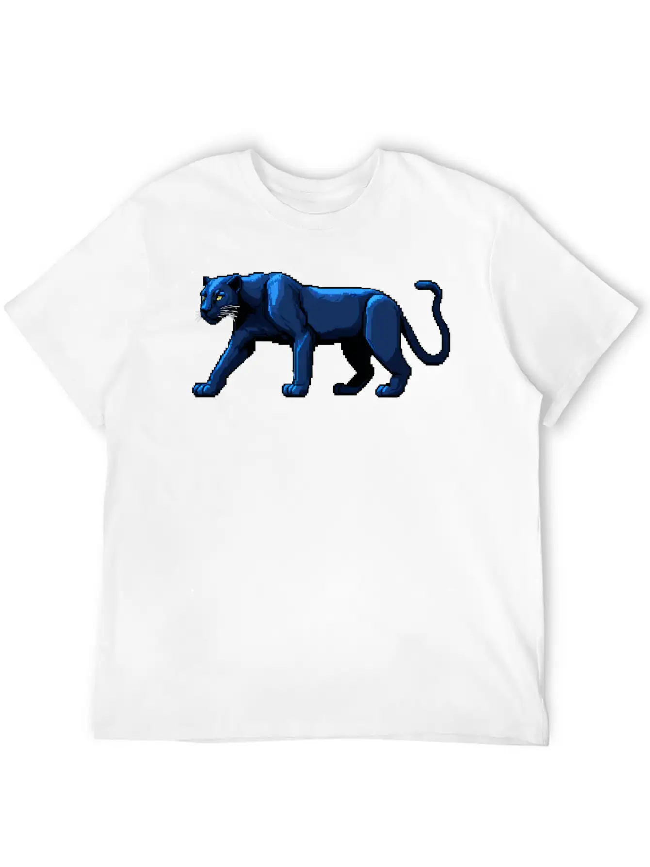 A Pixel Art Of A Panther Unisex Casual T-Shirt – Clean Design For Daily Comfort