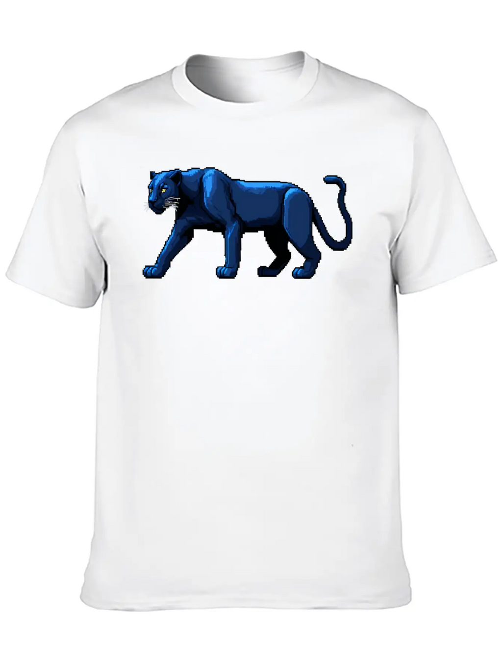 A Pixel Art Of A Panther Unisex Casual T-Shirt – Clean Design For Daily Comfort
