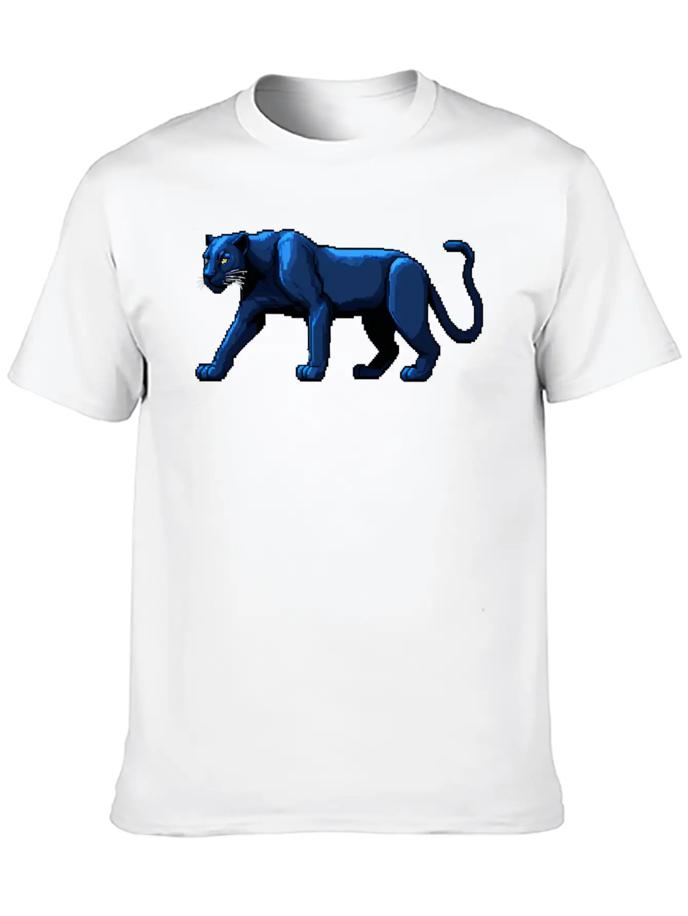 A Pixel Art Of A Panther Unisex Casual T-Shirt – Clean Design For Daily Comfort