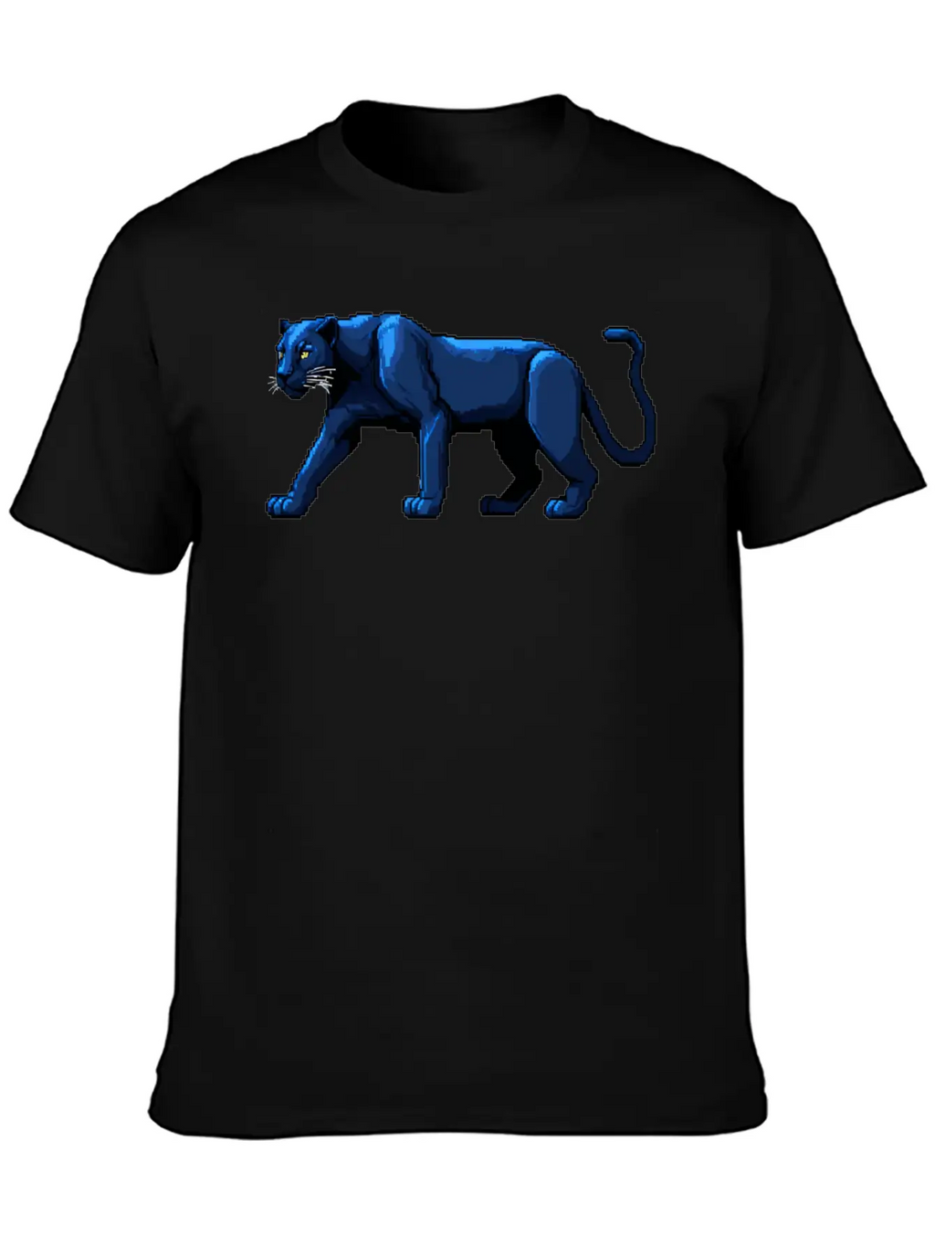 A Pixel Art Of A Panther Unisex Casual T-Shirt – Clean Design For Daily Comfort