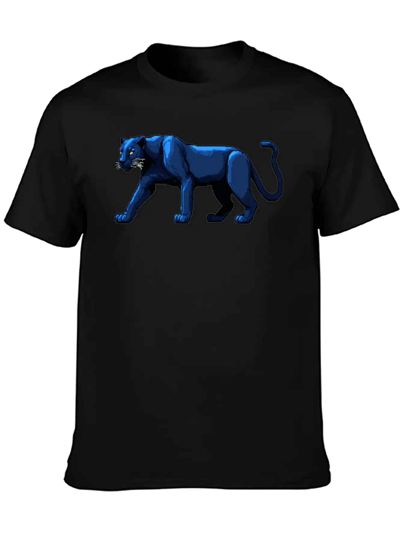 A Pixel Art Of A Panther Unisex Casual T-Shirt – Clean Design For Daily Comfort