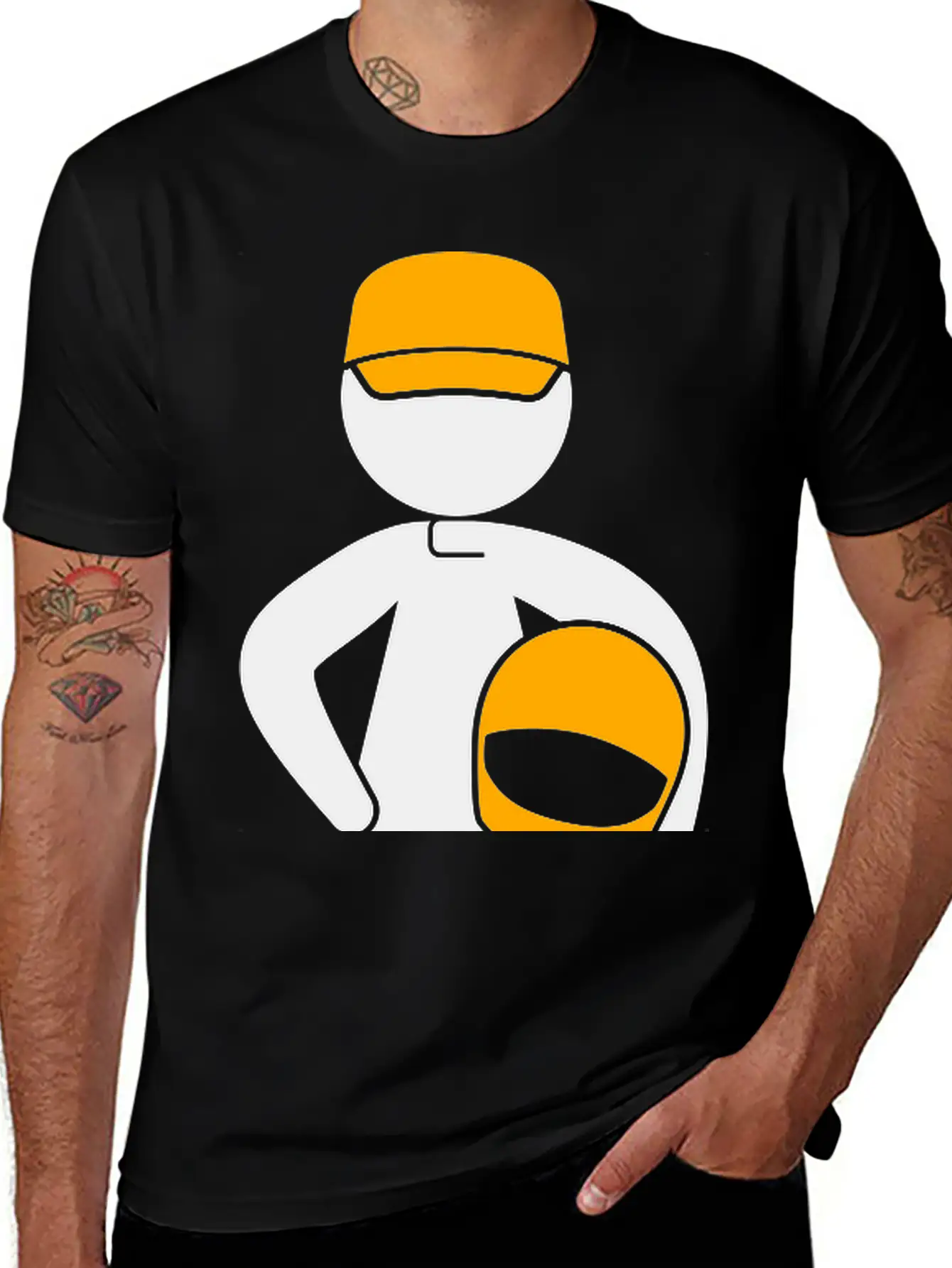 A Racer With Helmet Breathable Soft Cotton T-Shirt – Timeless Casual Look