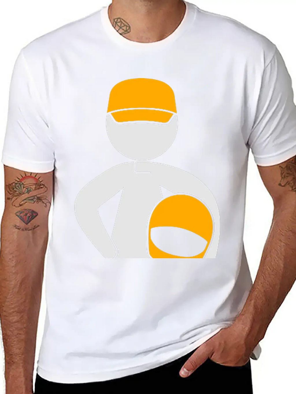 A Racer With Helmet Breathable Soft Cotton T-Shirt – Timeless Casual Look
