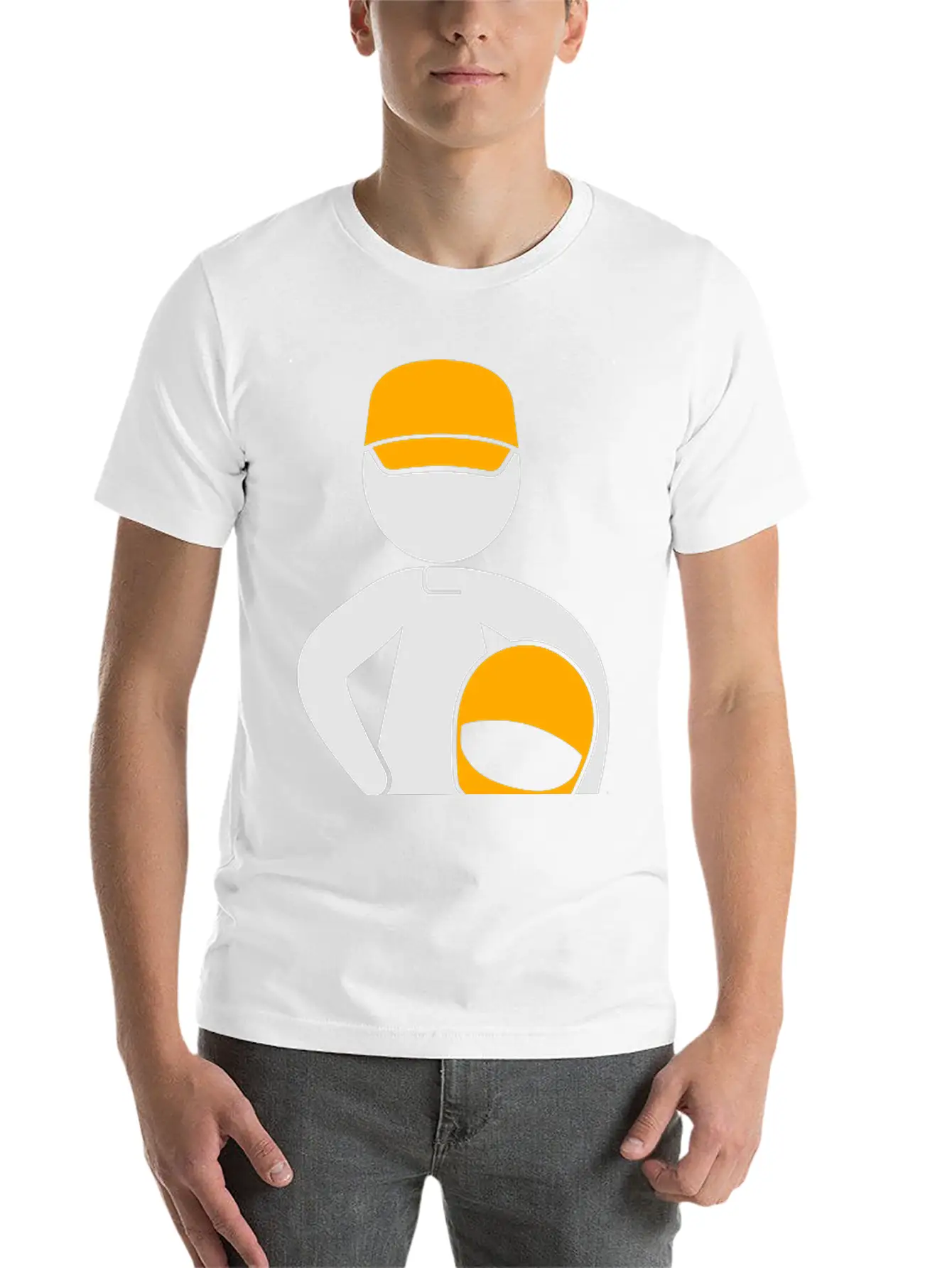 A Racer With Helmet Breathable Soft Cotton T-Shirt – Timeless Casual Look