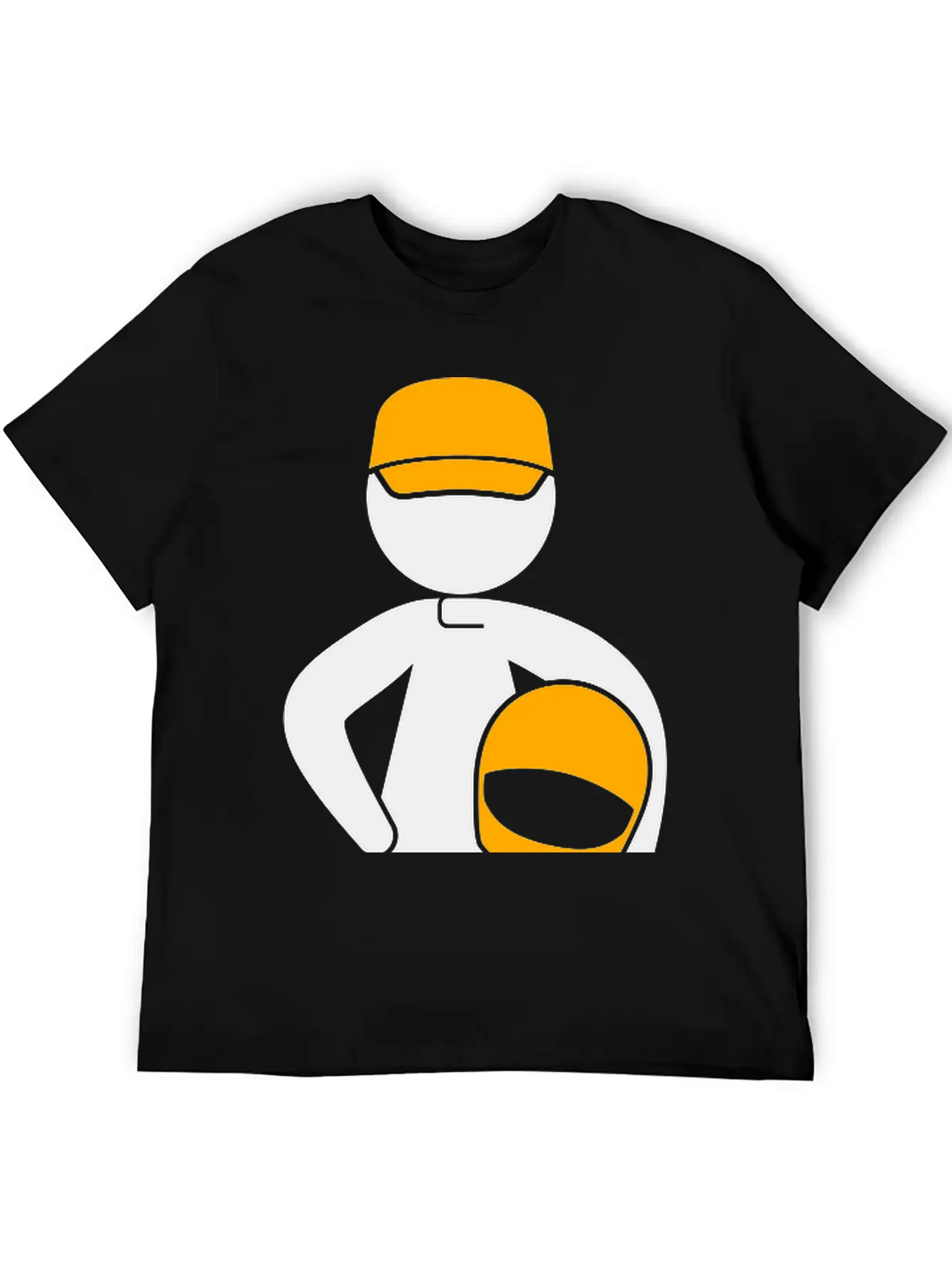 A Racer With Helmet Breathable Soft Cotton T-Shirt – Timeless Casual Look
