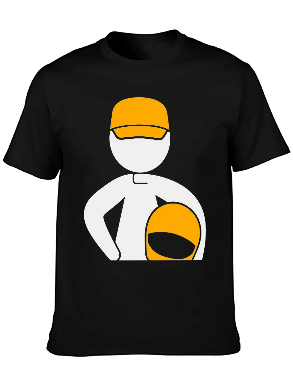 A Racer With Helmet Breathable Soft Cotton T-Shirt – Timeless Casual Look
