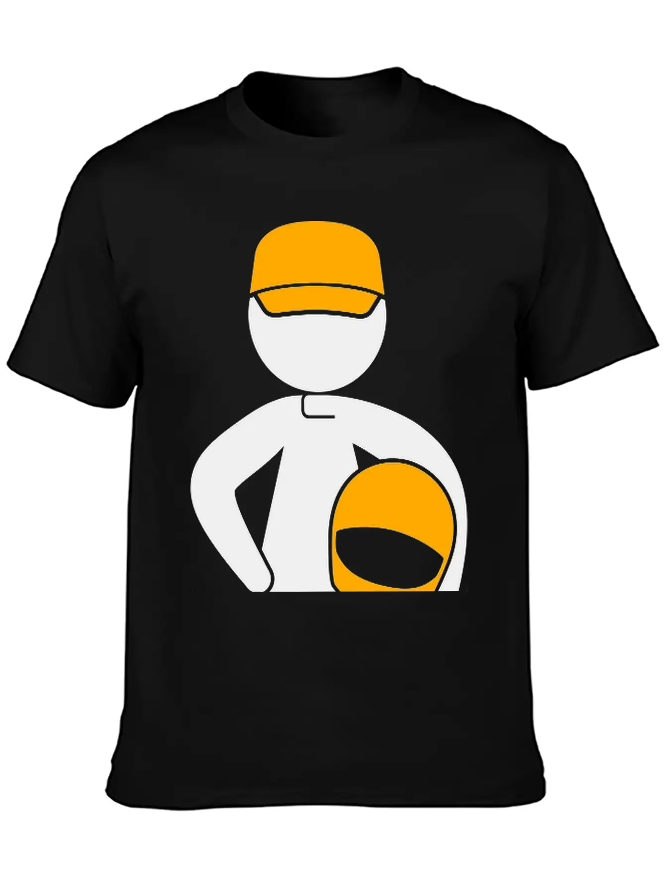 A Racer With Helmet Breathable Soft Cotton T-Shirt – Timeless Casual Look