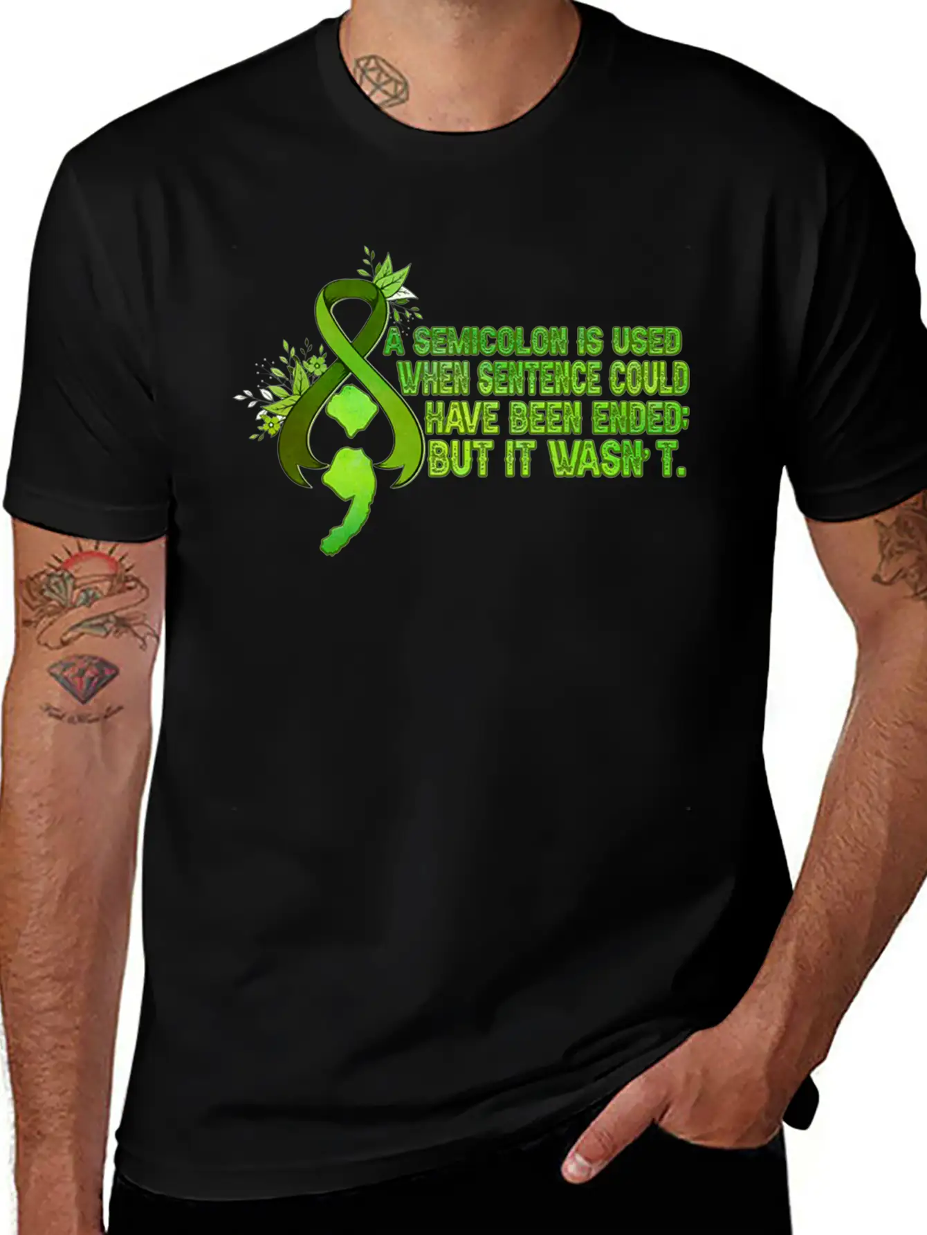A Semicolon Is Used When Sentence Could Have Been Stylish Everyday T-Shirt – Unisex Basic Cotton Tee