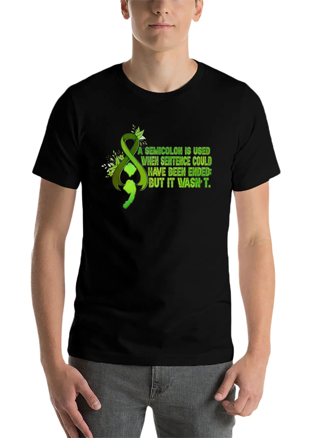 A Semicolon Is Used When Sentence Could Have Been Stylish Everyday T-Shirt – Unisex Basic Cotton Tee