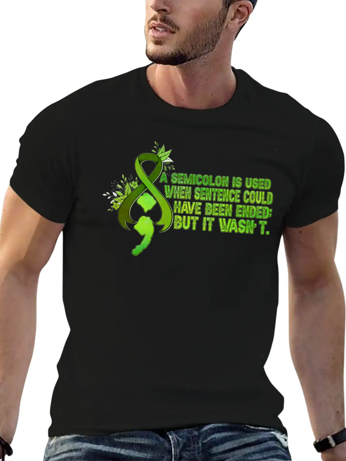 A Semicolon Is Used When Sentence Could Have Been Stylish Everyday T-Shirt – Unisex Basic Cotton Tee