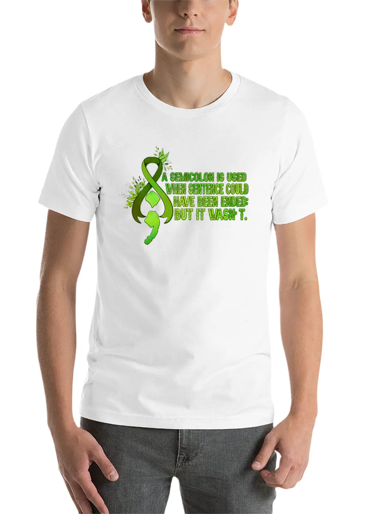 A Semicolon Is Used When Sentence Could Have Been Stylish Everyday T-Shirt – Unisex Basic Cotton Tee