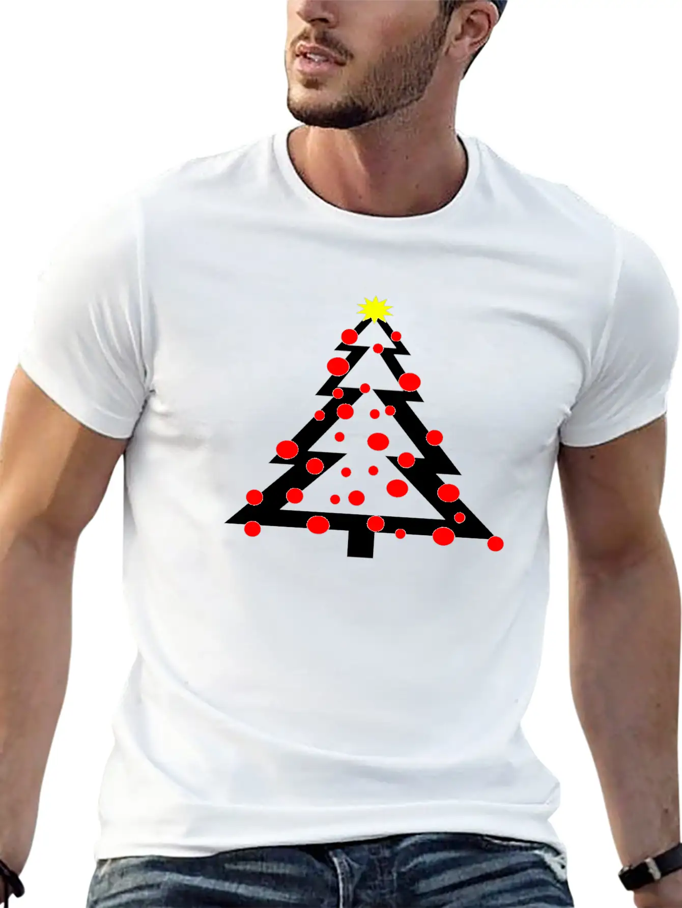 A Simpel Christmas Tree With Decoration And Star Classic Cotton Tee – Unisex Comfort For Any Season