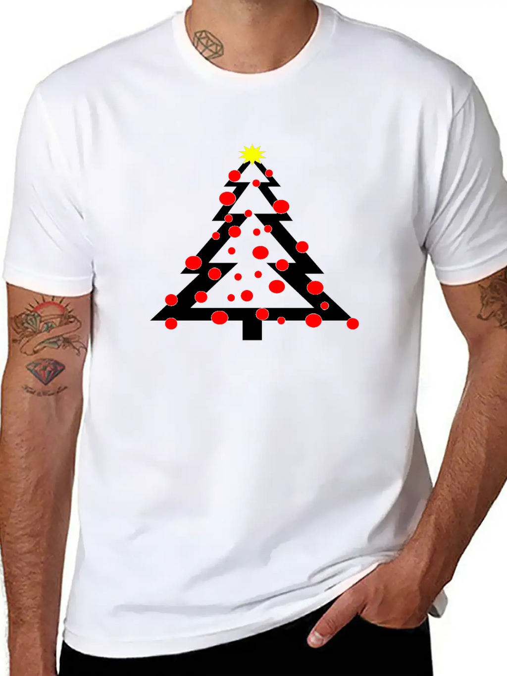 A Simpel Christmas Tree With Decoration And Star Classic Cotton Tee – Unisex Comfort For Any Season