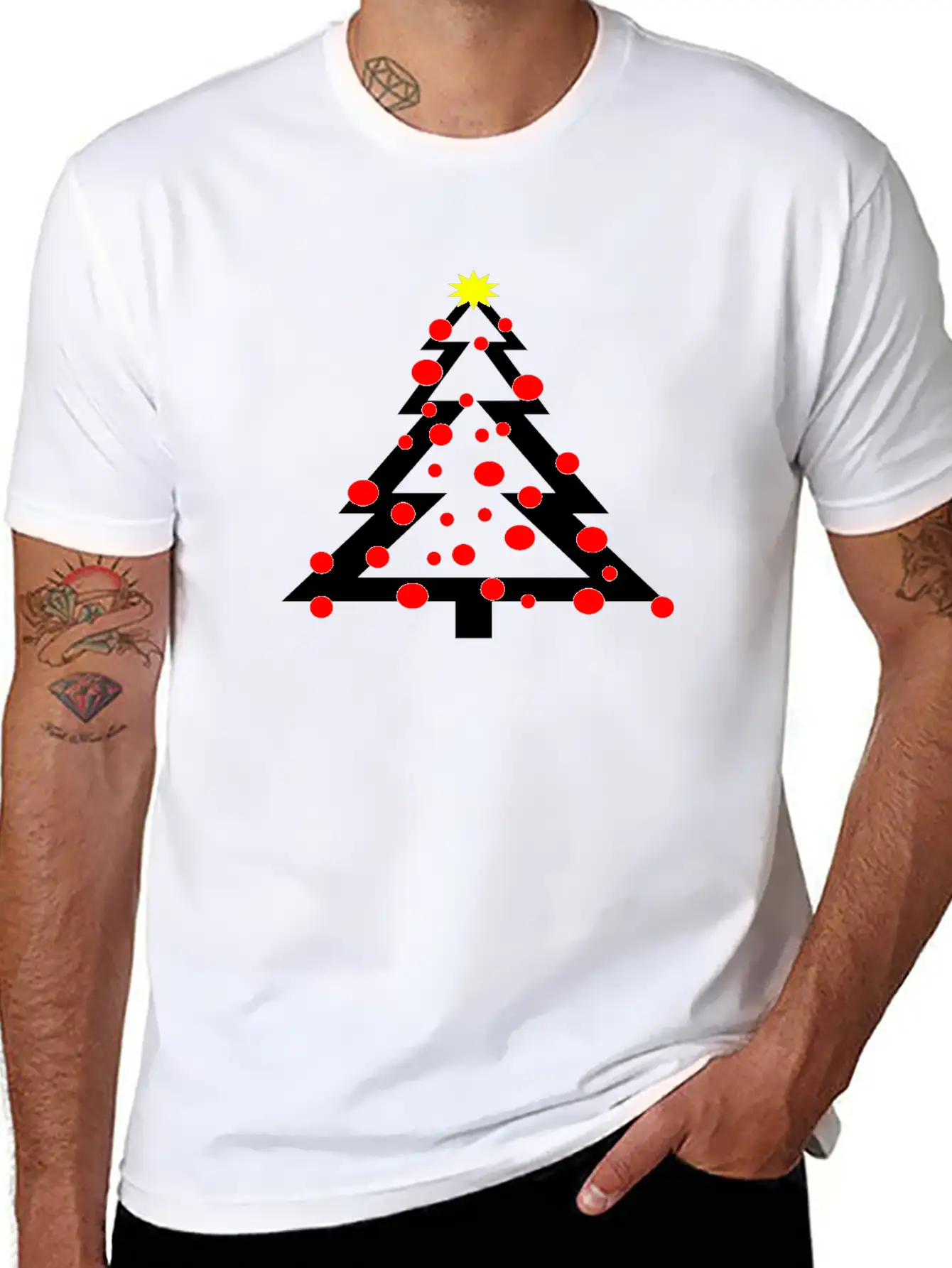 A Simpel Christmas Tree With Decoration And Star Classic Cotton Tee – Unisex Comfort For Any Season