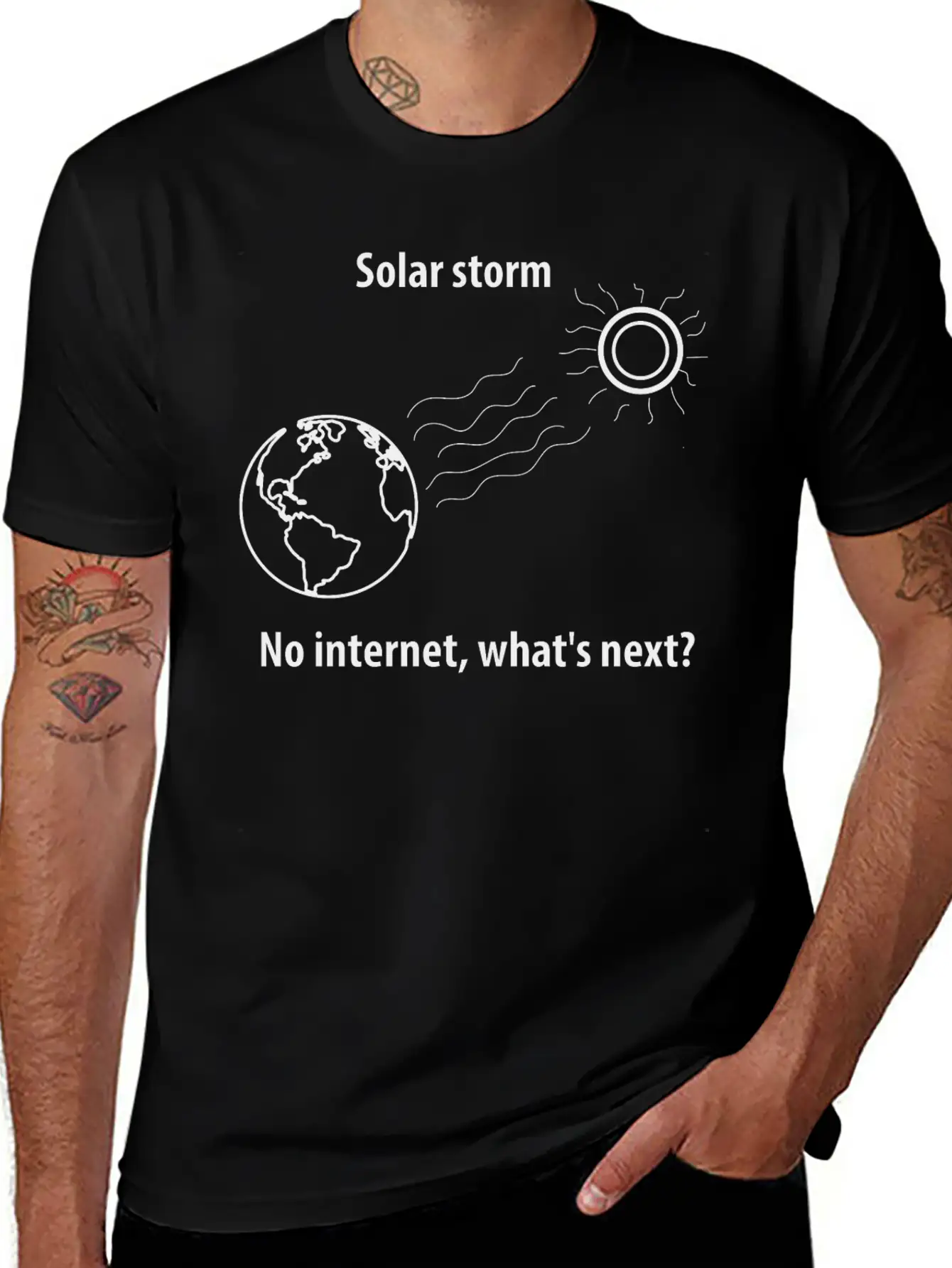 A Solar Storm Shuts Down The Internet Unisex Casual T-Shirt – Clean Design For Daily Comfort