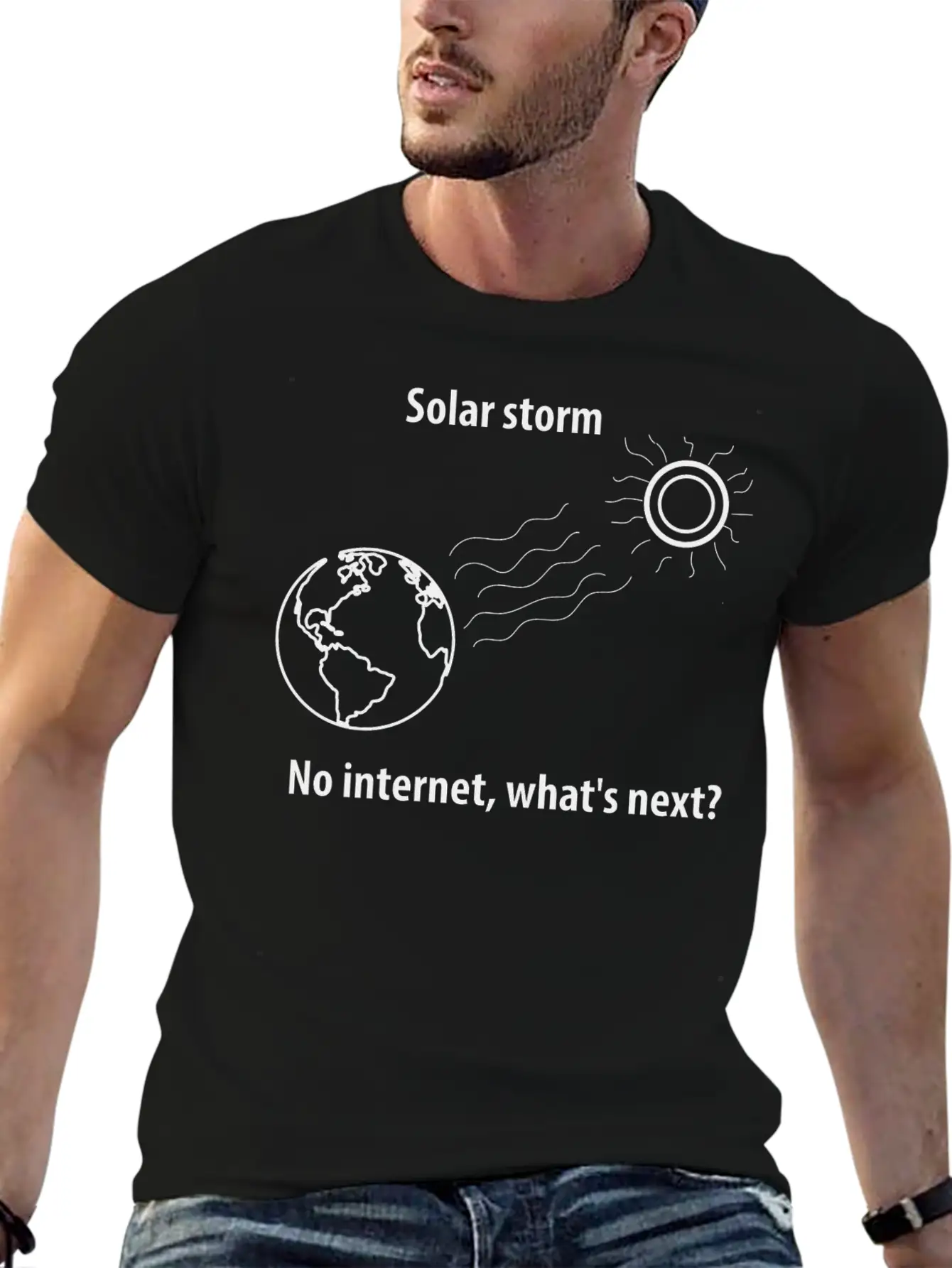 A Solar Storm Shuts Down The Internet Unisex Casual T-Shirt – Clean Design For Daily Comfort
