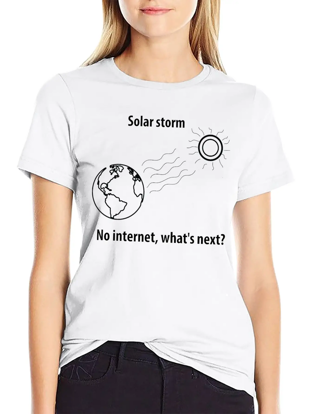 A Solar Storm Shuts Down The Internet Unisex Casual T-Shirt – Clean Design For Daily Comfort