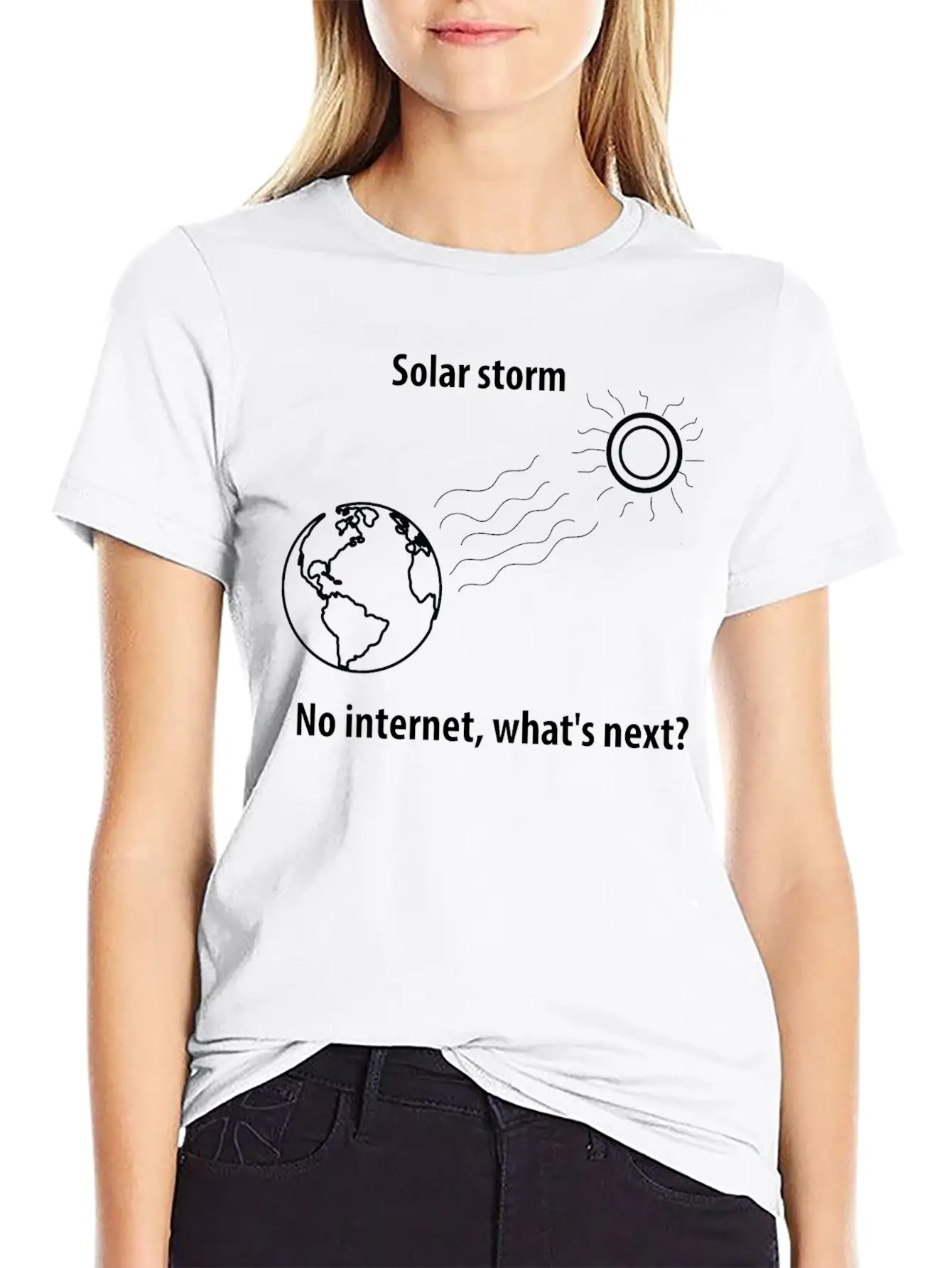 A Solar Storm Shuts Down The Internet Unisex Casual T-Shirt – Clean Design For Daily Comfort