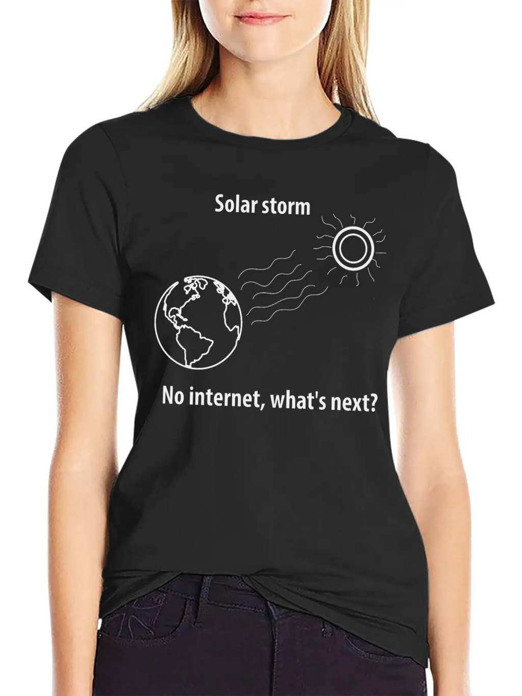 A Solar Storm Shuts Down The Internet Unisex Casual T-Shirt – Clean Design For Daily Comfort