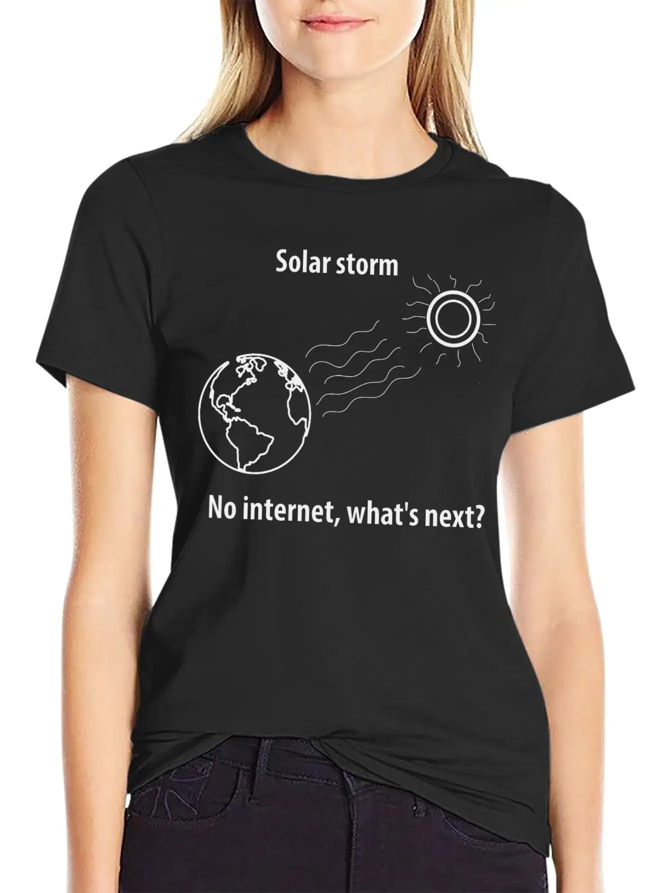 A Solar Storm Shuts Down The Internet Unisex Casual T-Shirt – Clean Design For Daily Comfort