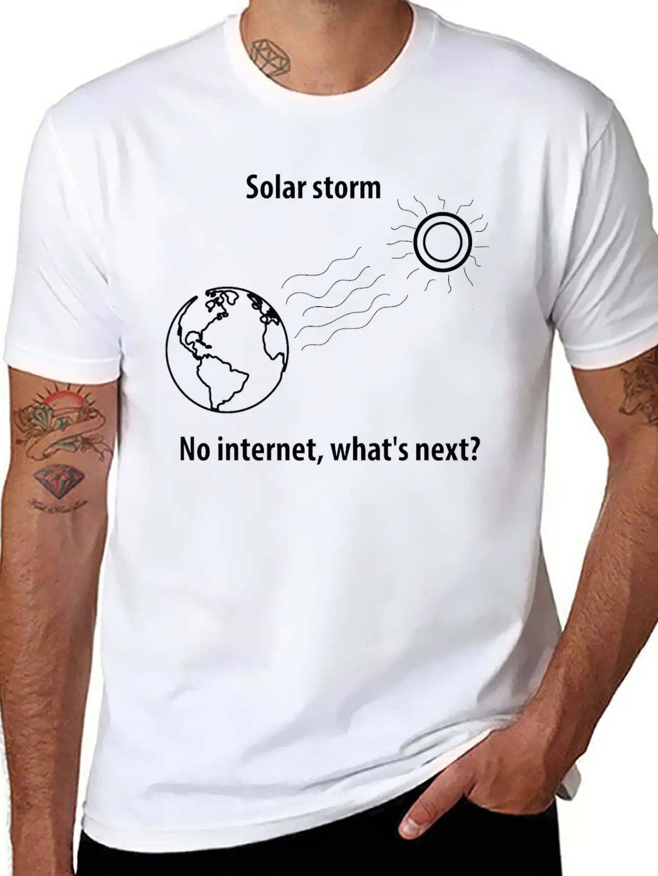 A Solar Storm Shuts Down The Internet Unisex Casual T-Shirt – Clean Design For Daily Comfort