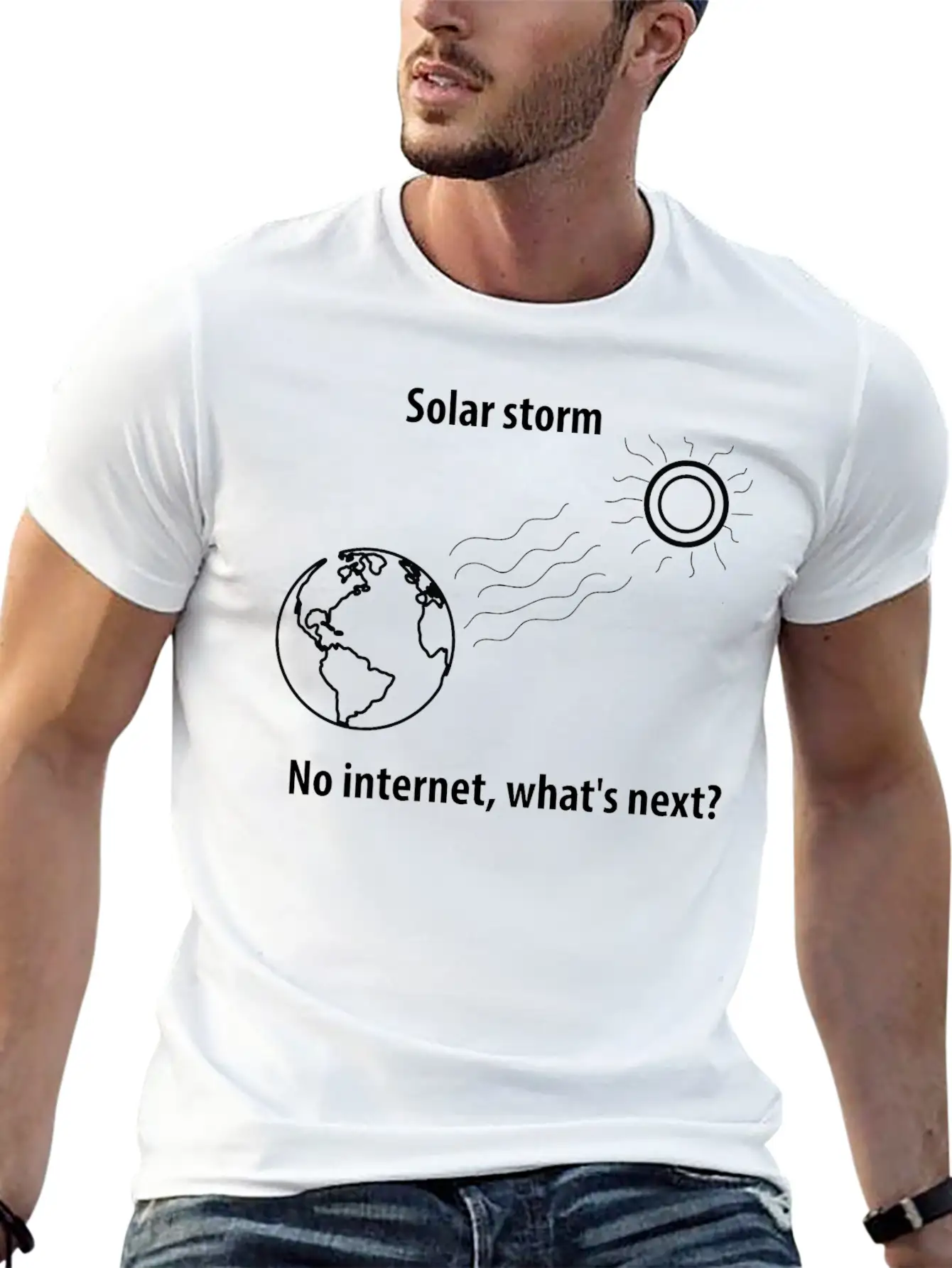 A Solar Storm Shuts Down The Internet Unisex Casual T-Shirt – Clean Design For Daily Comfort