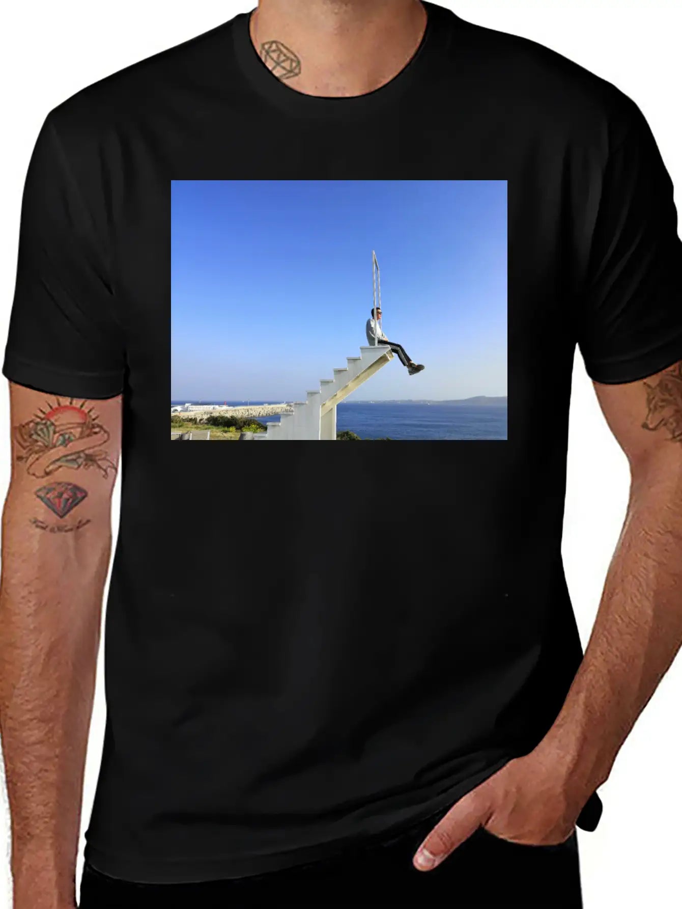 A Stair Boy In The Sky Breathable Soft Cotton T-Shirt – Timeless Casual Look