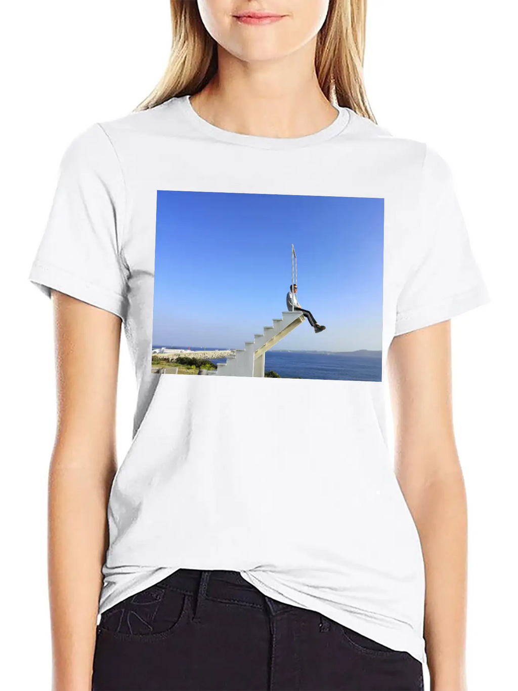 A Stair Boy In The Sky Breathable Soft Cotton T-Shirt – Timeless Casual Look