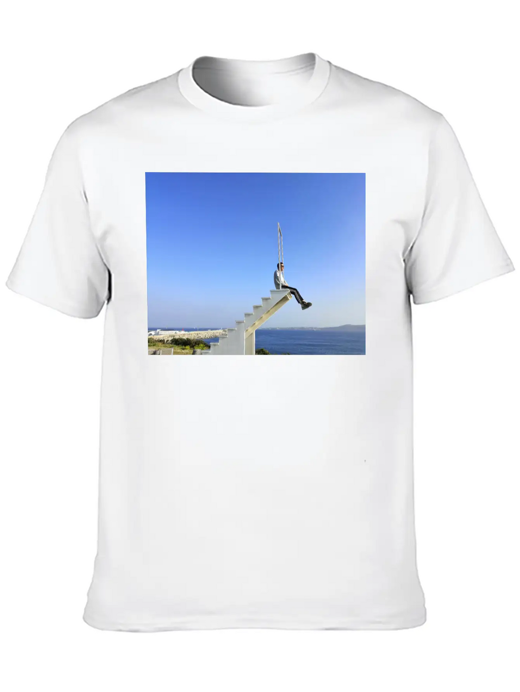 A Stair Boy In The Sky Breathable Soft Cotton T-Shirt – Timeless Casual Look