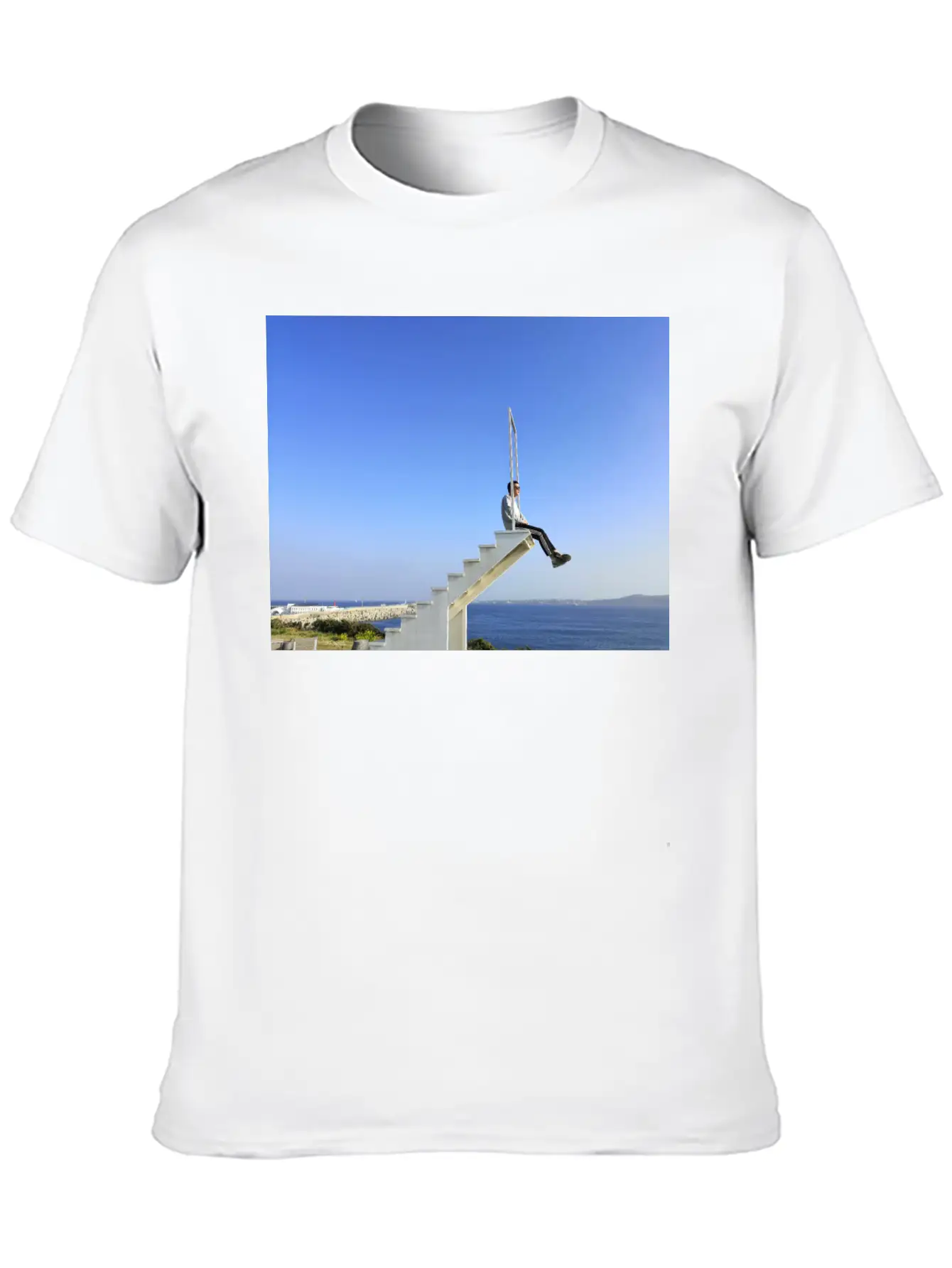A Stair Boy In The Sky Breathable Soft Cotton T-Shirt – Timeless Casual Look