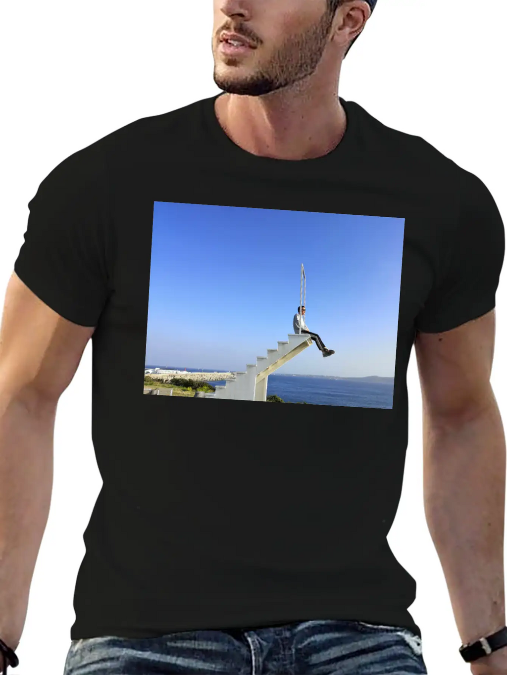 A Stair Boy In The Sky Breathable Soft Cotton T-Shirt – Timeless Casual Look