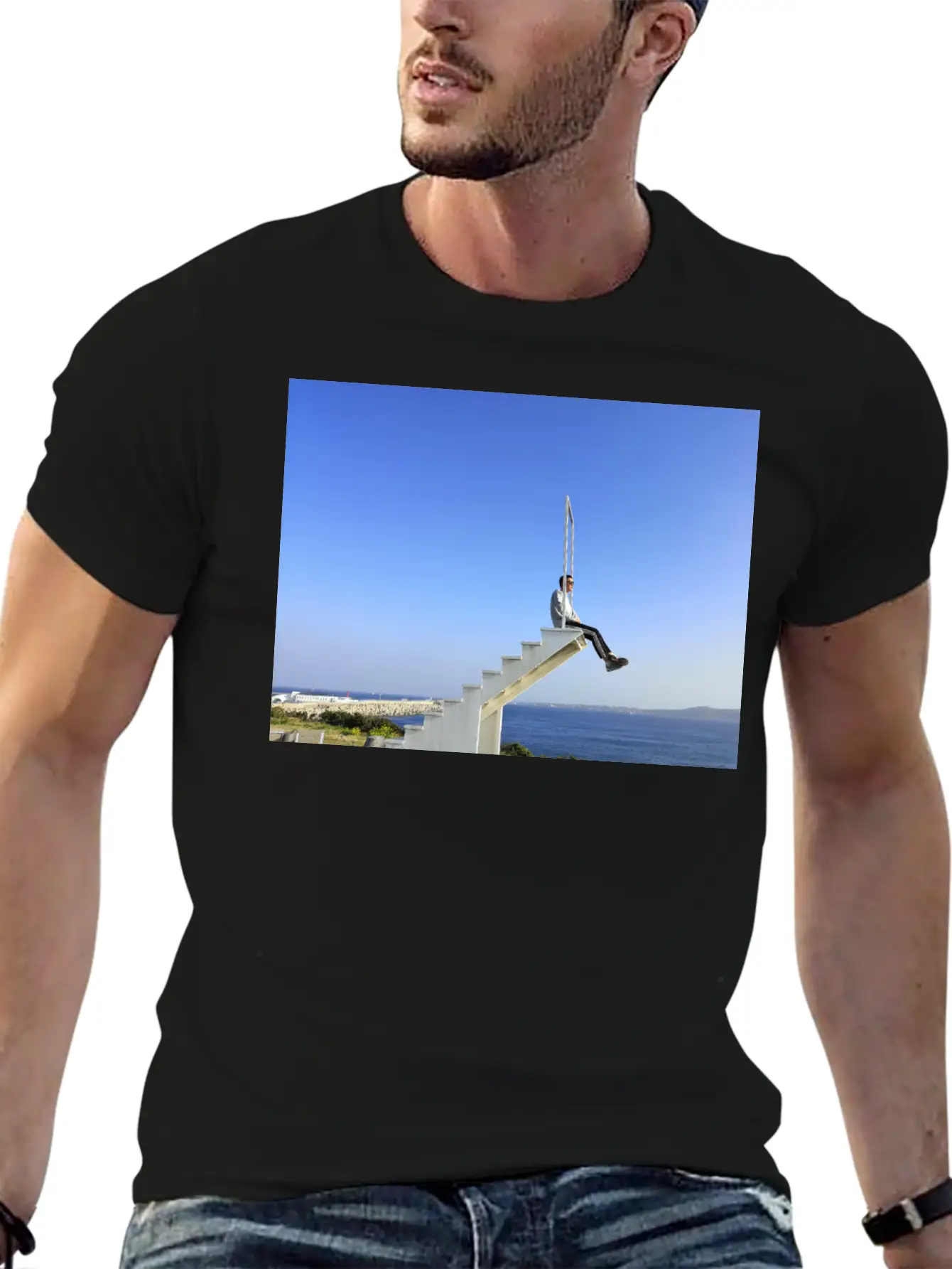 A Stair Boy In The Sky Breathable Soft Cotton T-Shirt – Timeless Casual Look