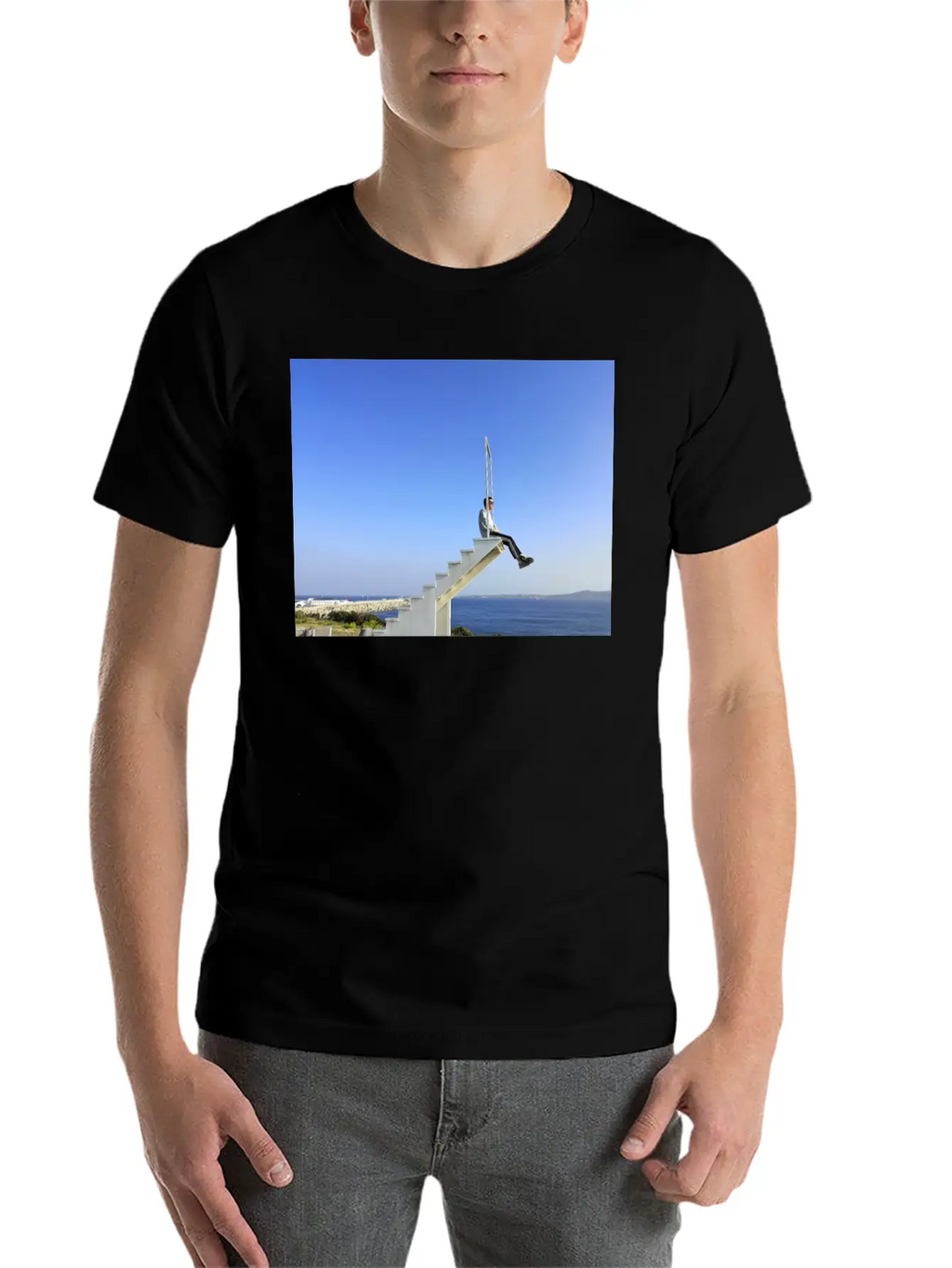 A Stair Boy In The Sky Breathable Soft Cotton T-Shirt – Timeless Casual Look